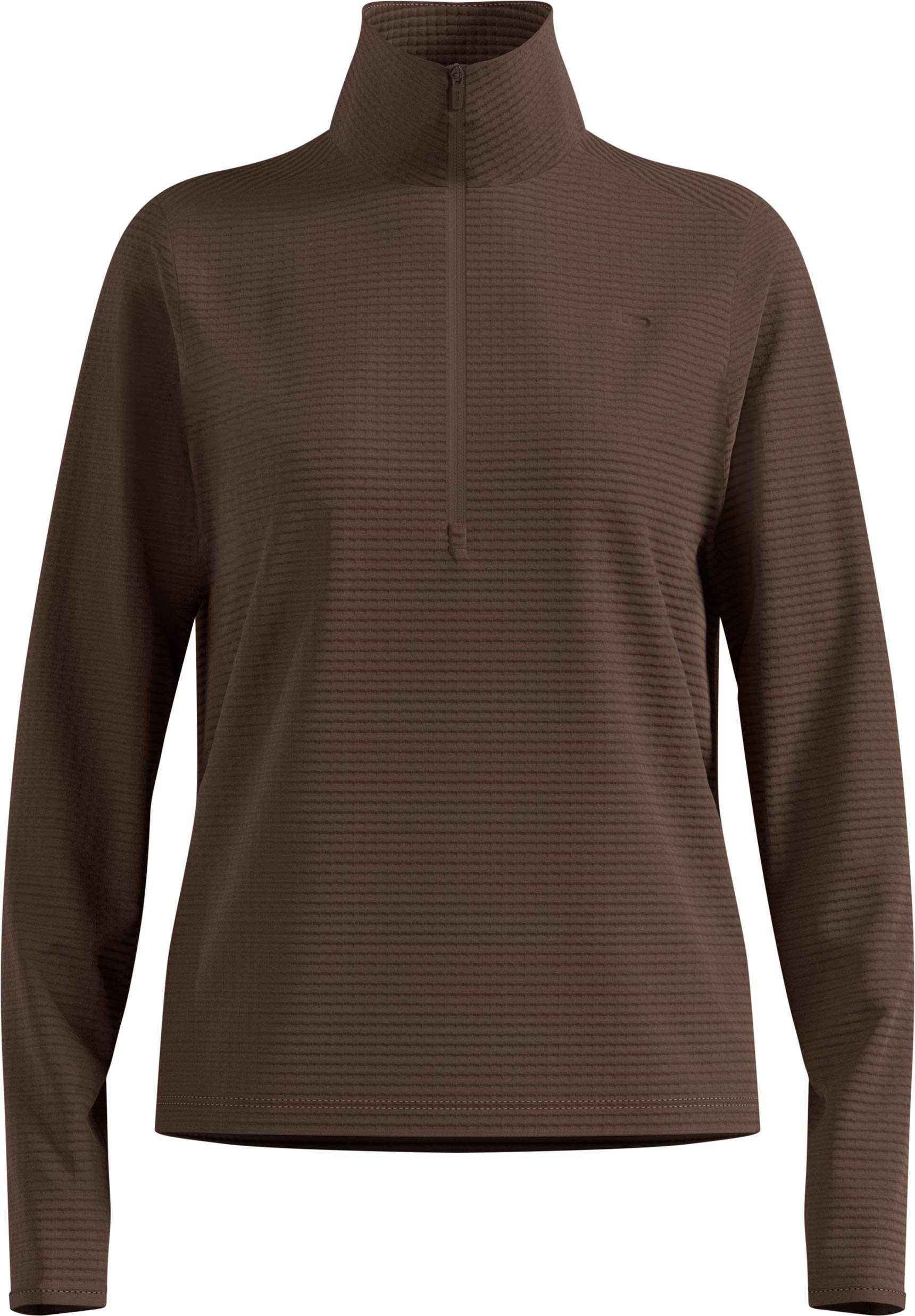 Essential Thermal Mid Layer 1/2 Zip W Brown Granite + Odlo