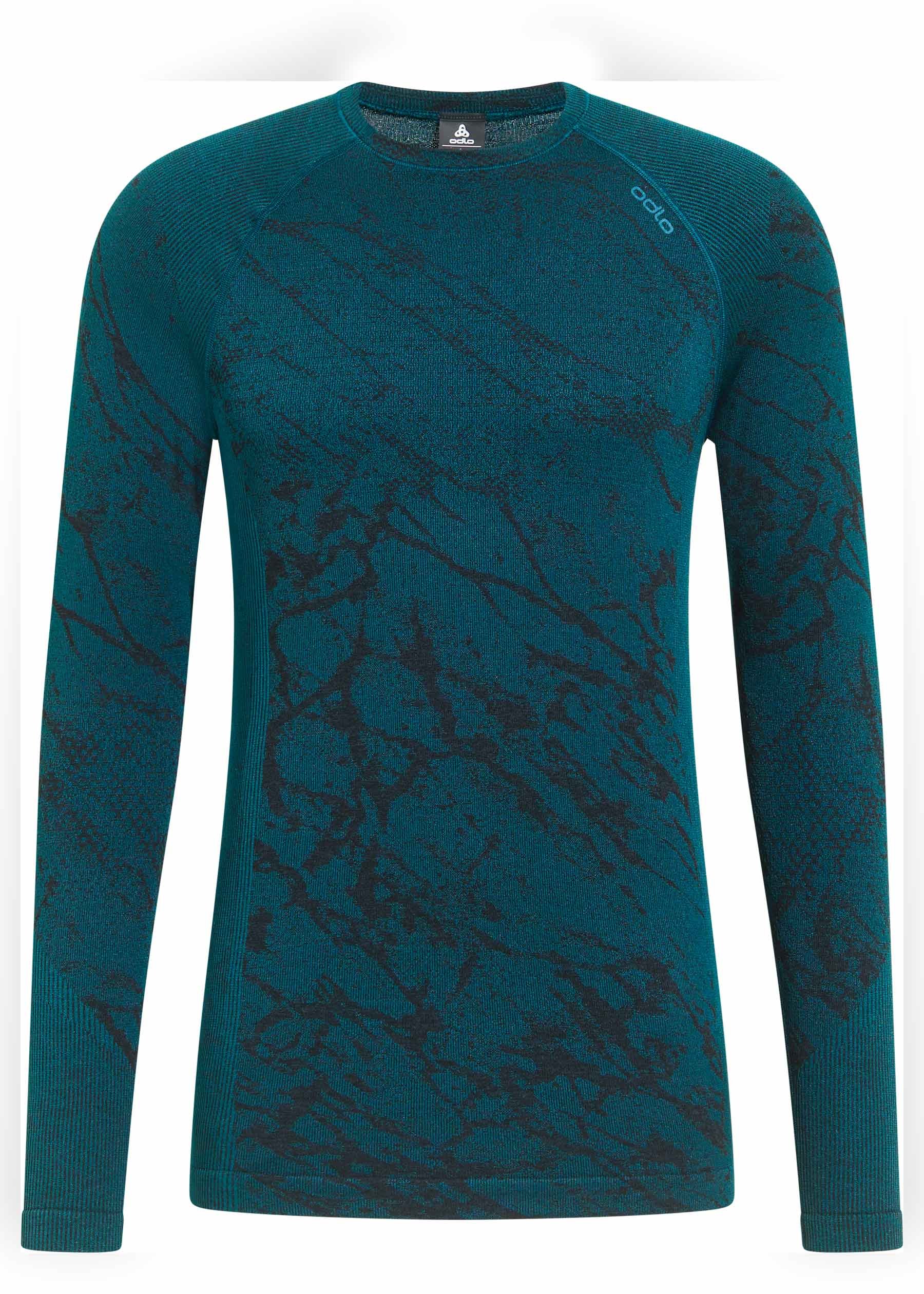 Performance Warm Baselayer Top Crew Neck M Reflecting Pond + Odlo