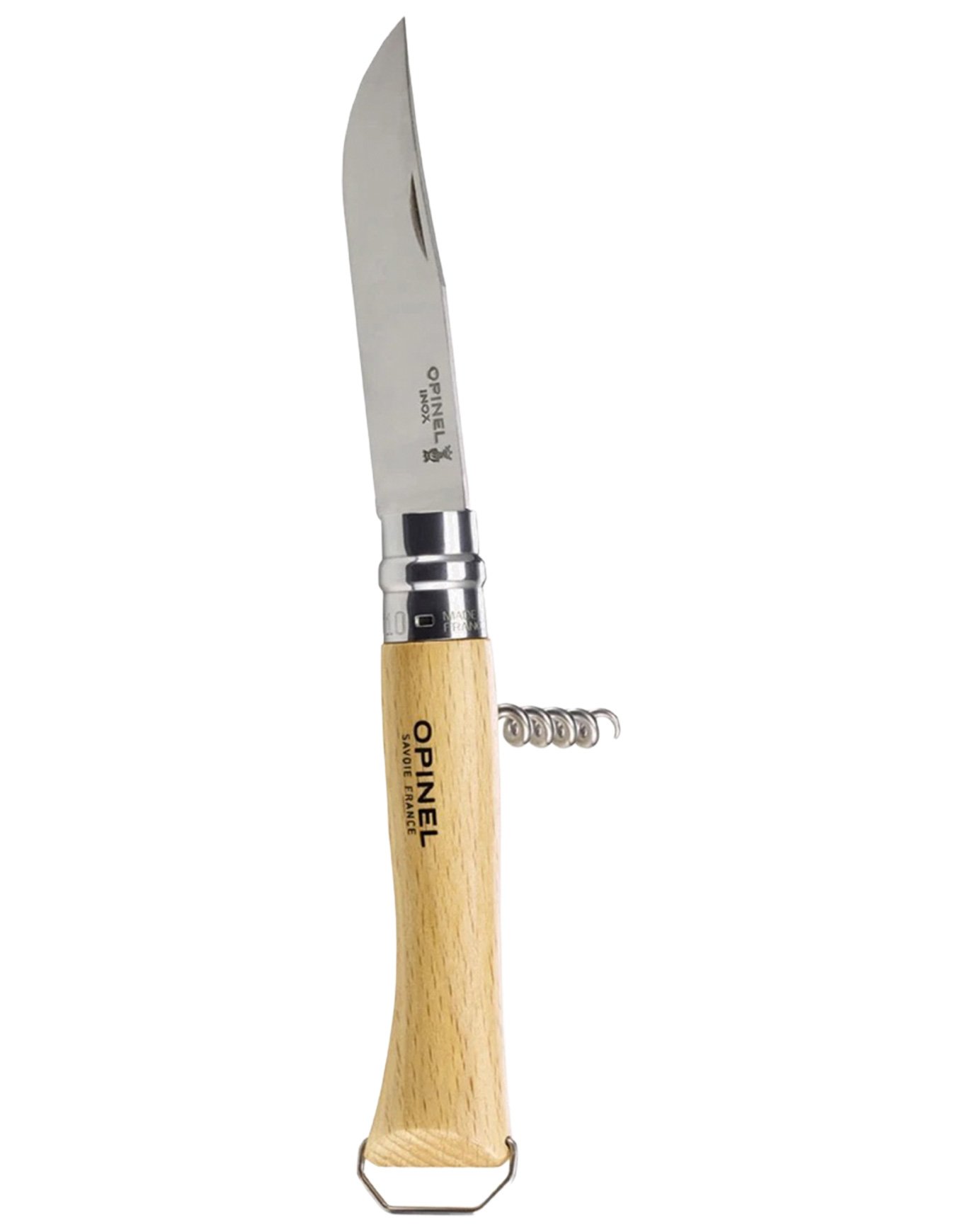 Couteau Tire-Bouchon Décapsuleur N°10 Hêtre + Opinel