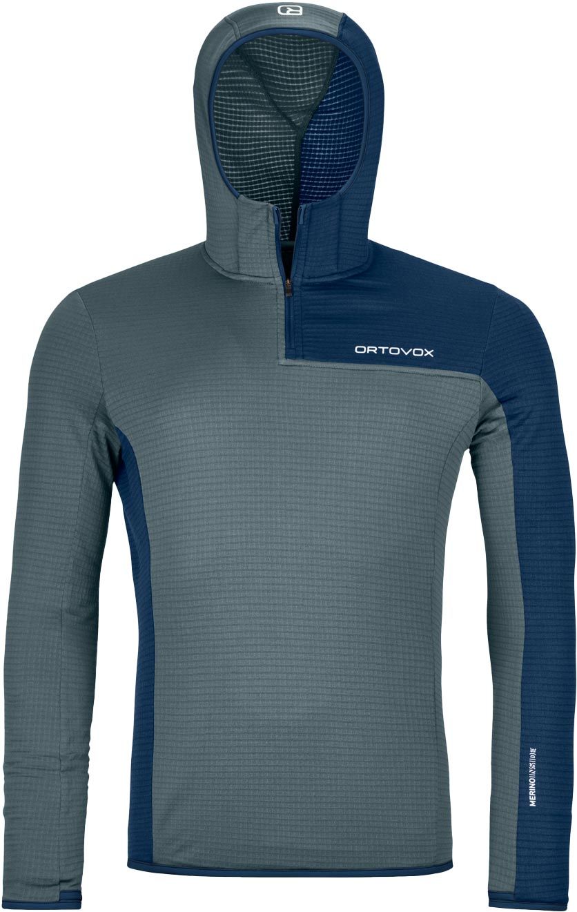 Fleece Light Grid Zn Hoody M Dark Arctic Grey + Ortovox