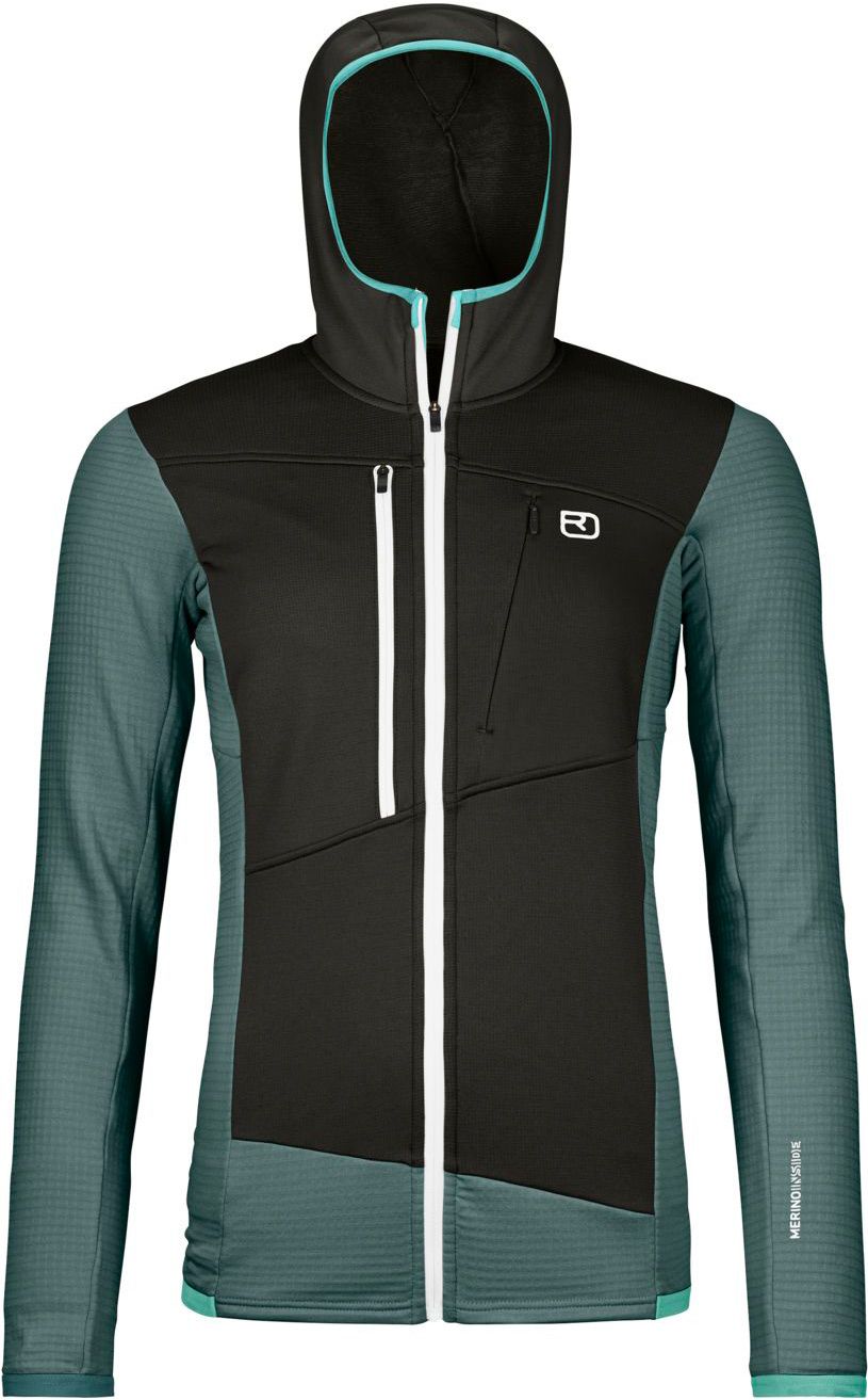 Fleece Grid Hoody W Dark Arctic Grey + Ortovox