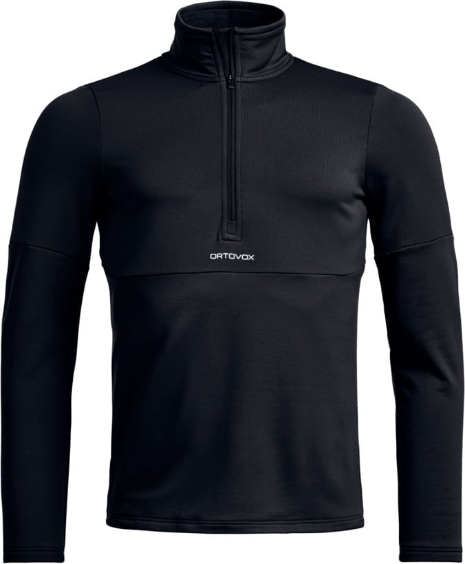 Fleece Light Zip Neck M Black Raven + Ortovox