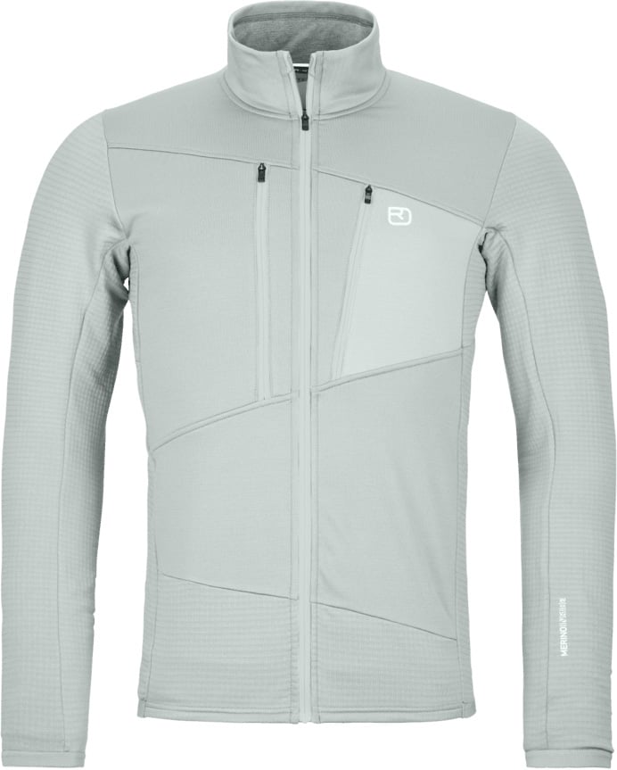 Fleece Grid Jacket M Grey Ice + Ortovox