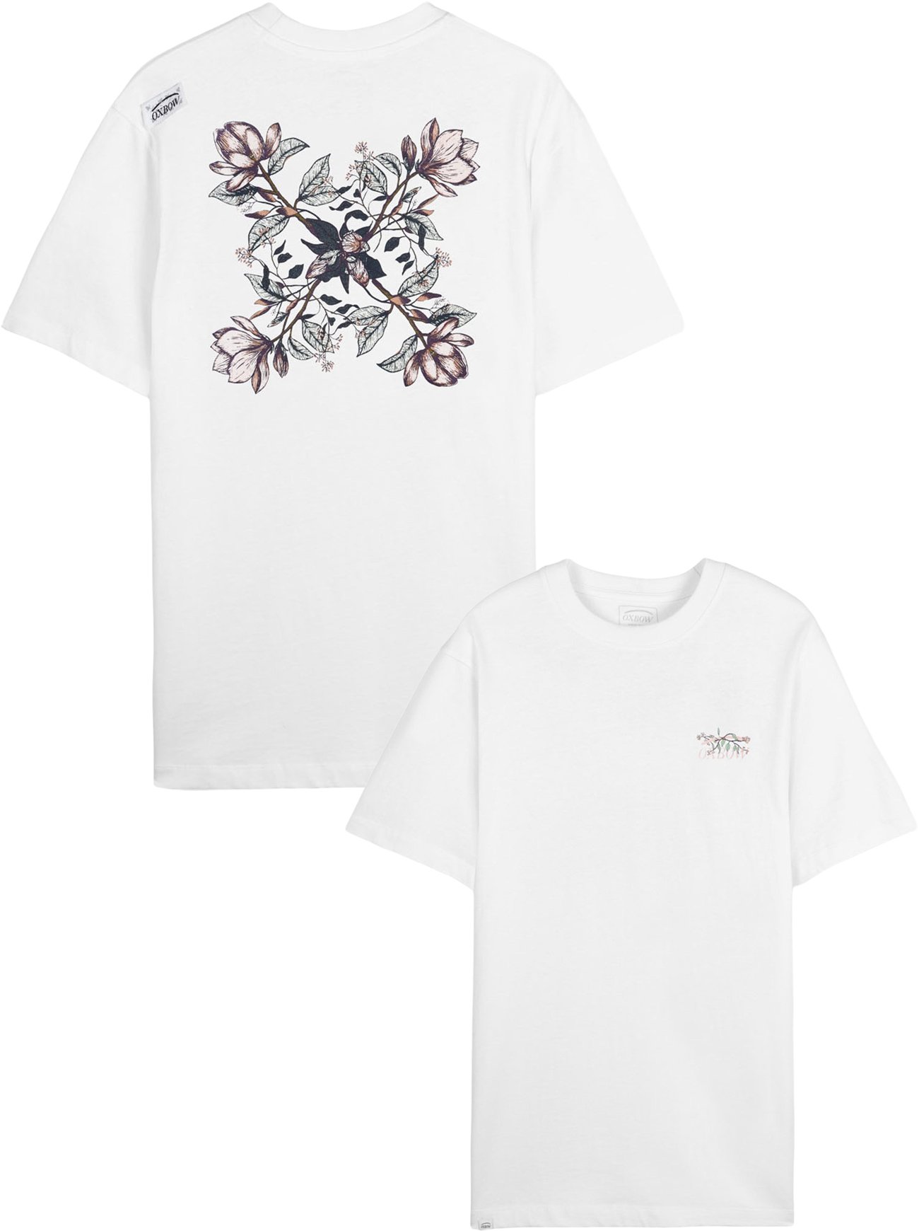 Floral Tee M White + Oxbow