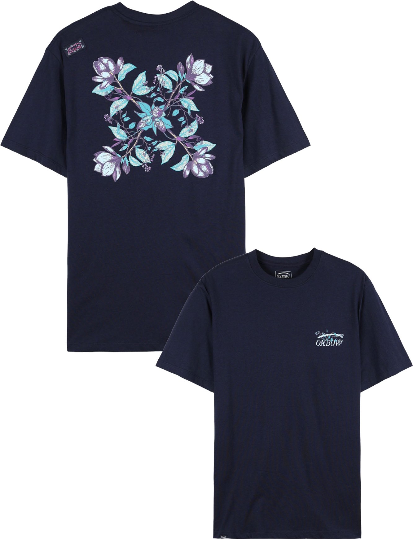 Floral Tee M Deep Marine + Oxbow