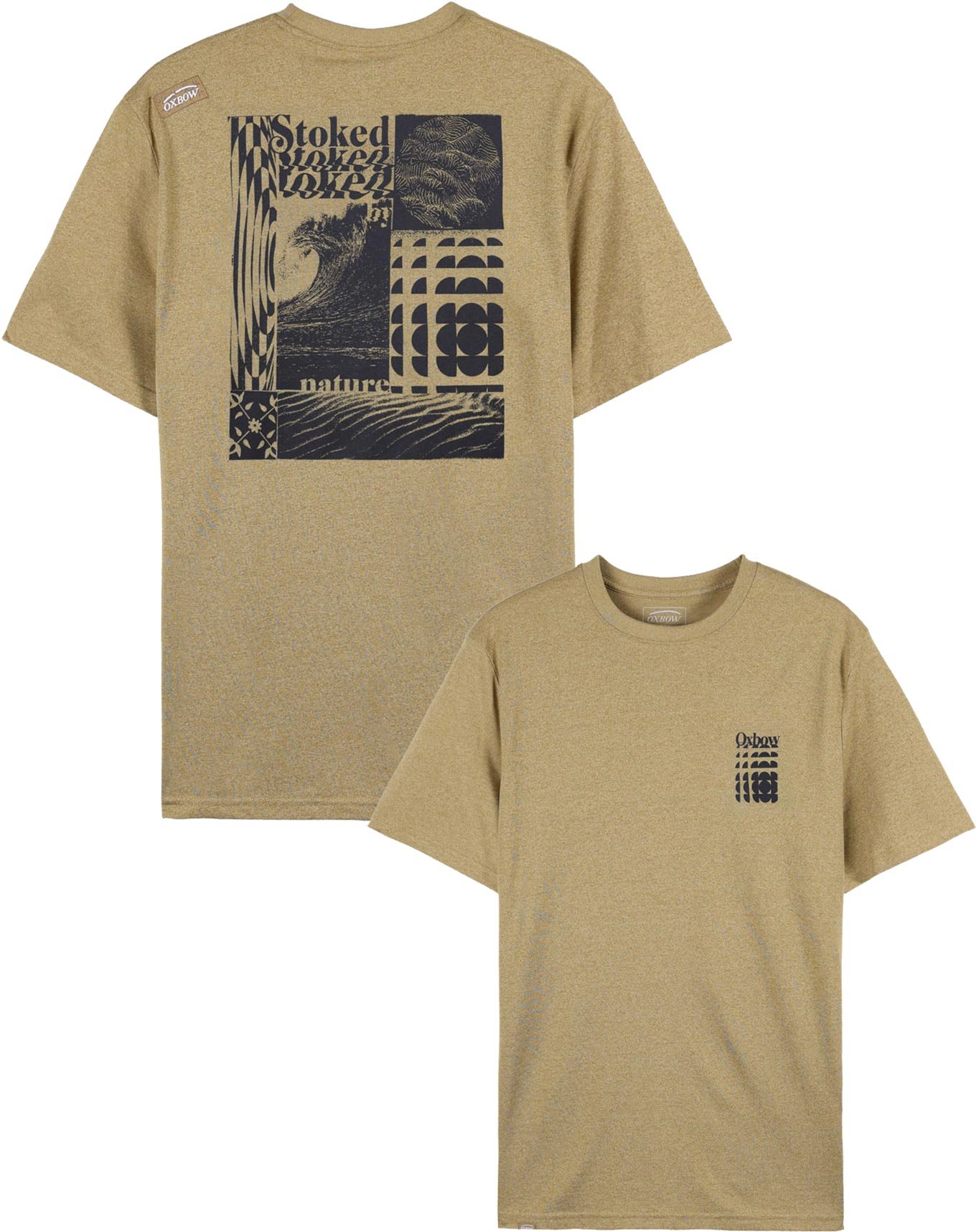 Collage SS Tee M Light Brown + Oxbow