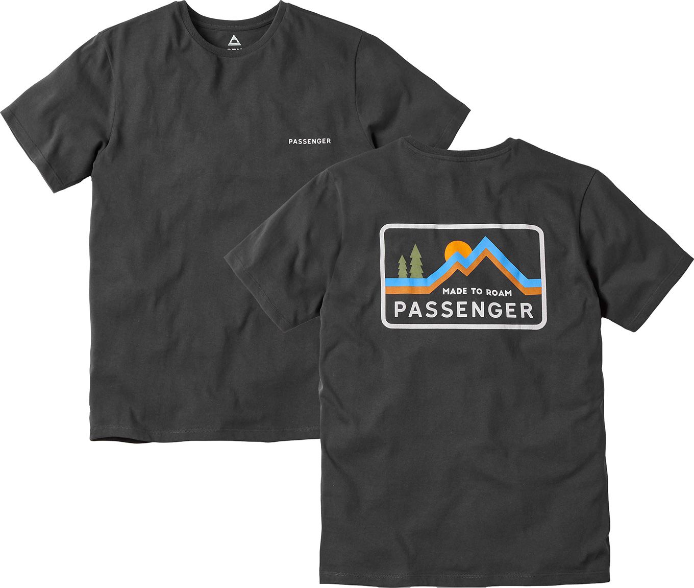 Made To Roam Recycled Cotton T-Shirt Black + Passenger
