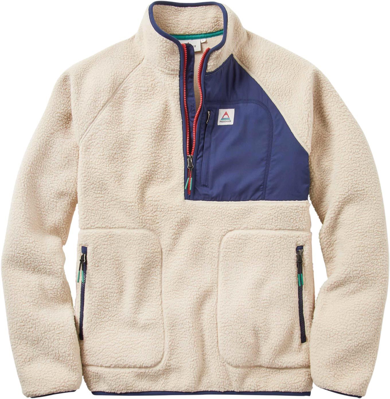 Offgrid 2.0 1/2 Zip Recycled Sherpa Fleece Oatmeal/Navy + Passenger