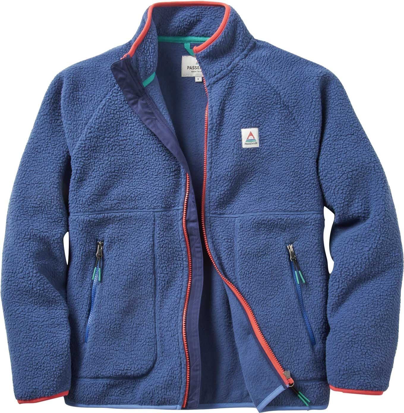 Fairbanks Full Zip Recycled Sherpa Fleece W Dark Denim + Passenger