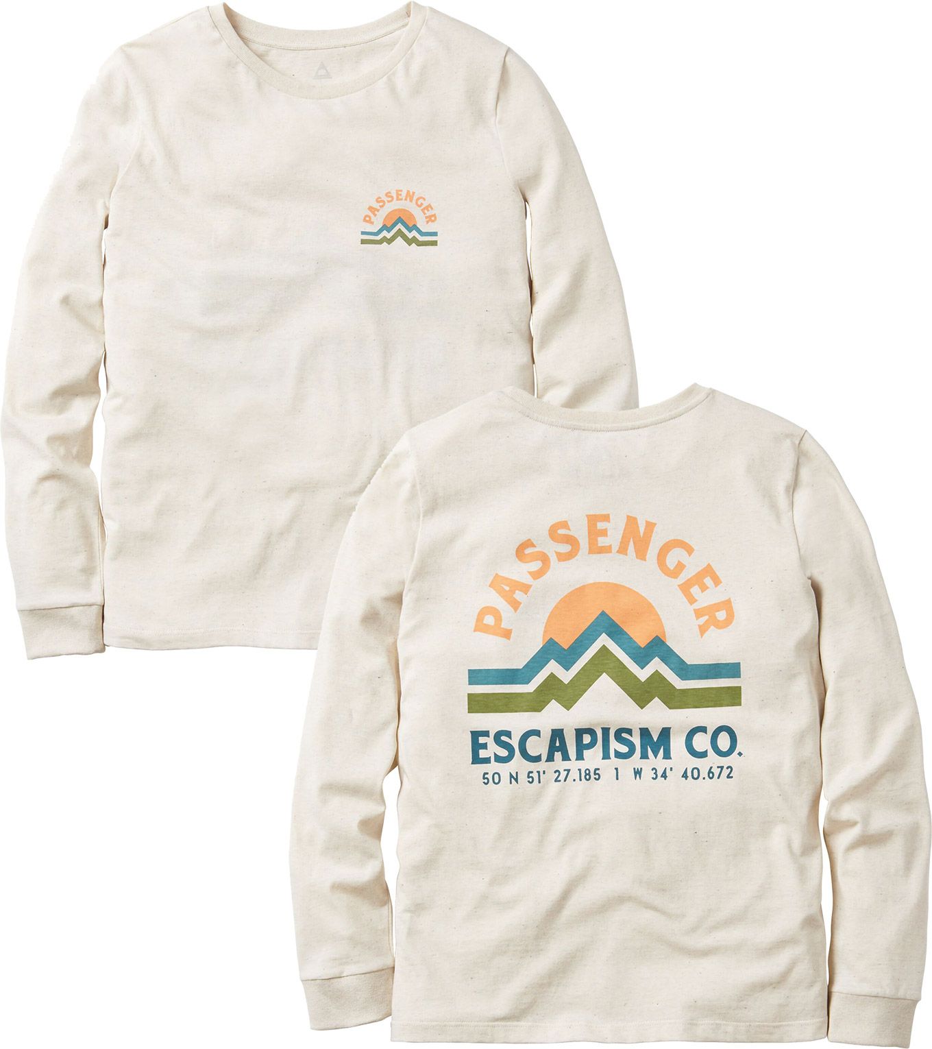 Breathe Recycled Cotton LS T-Shirt W Milky Marl + Passenger