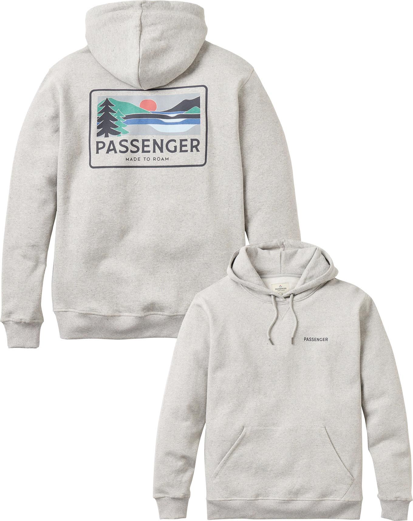 Roamer Recycled Cotton Hoodie Grey Marl + Passenger