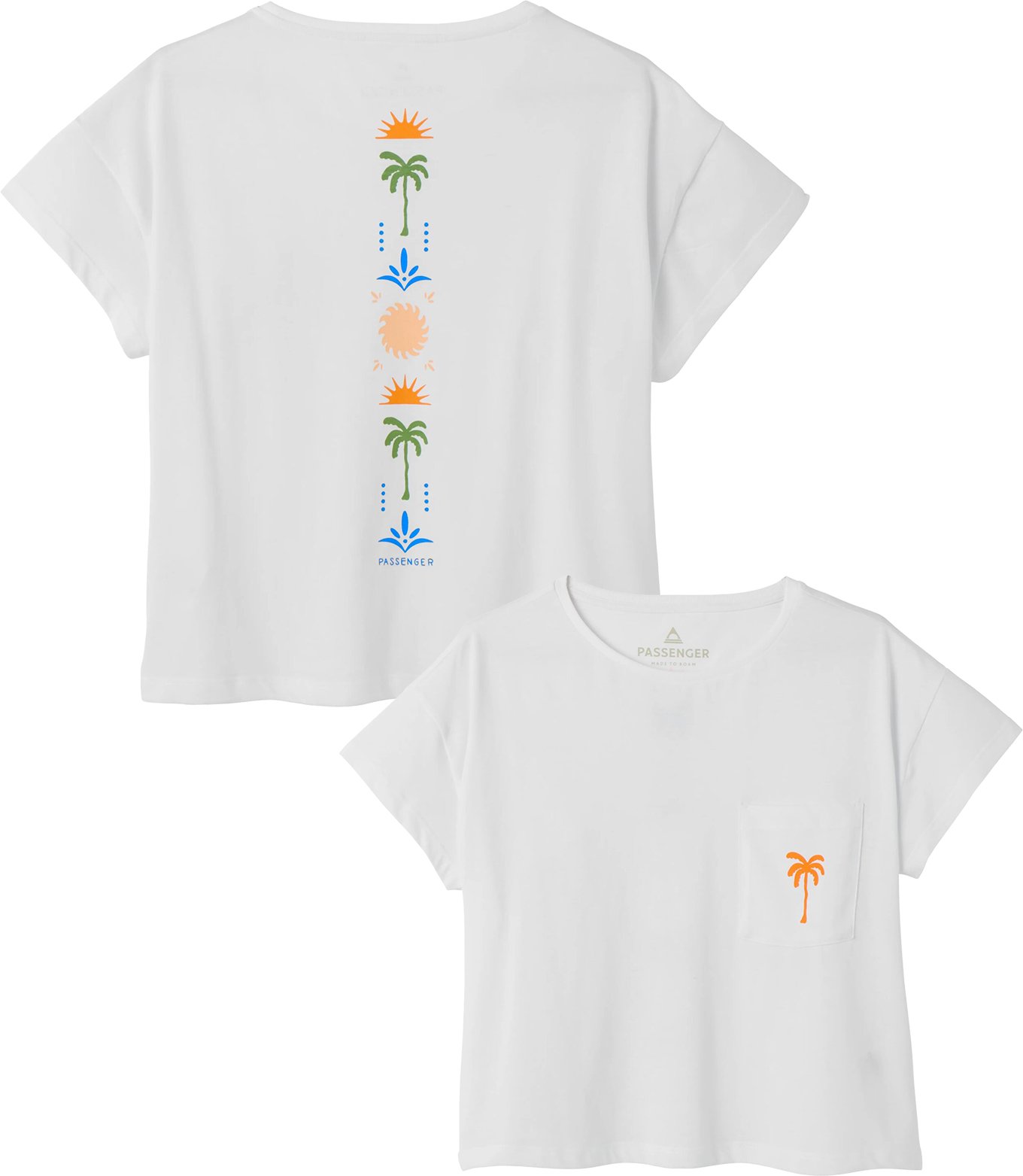 Stack Pocket T-Shirt W White + Passenger