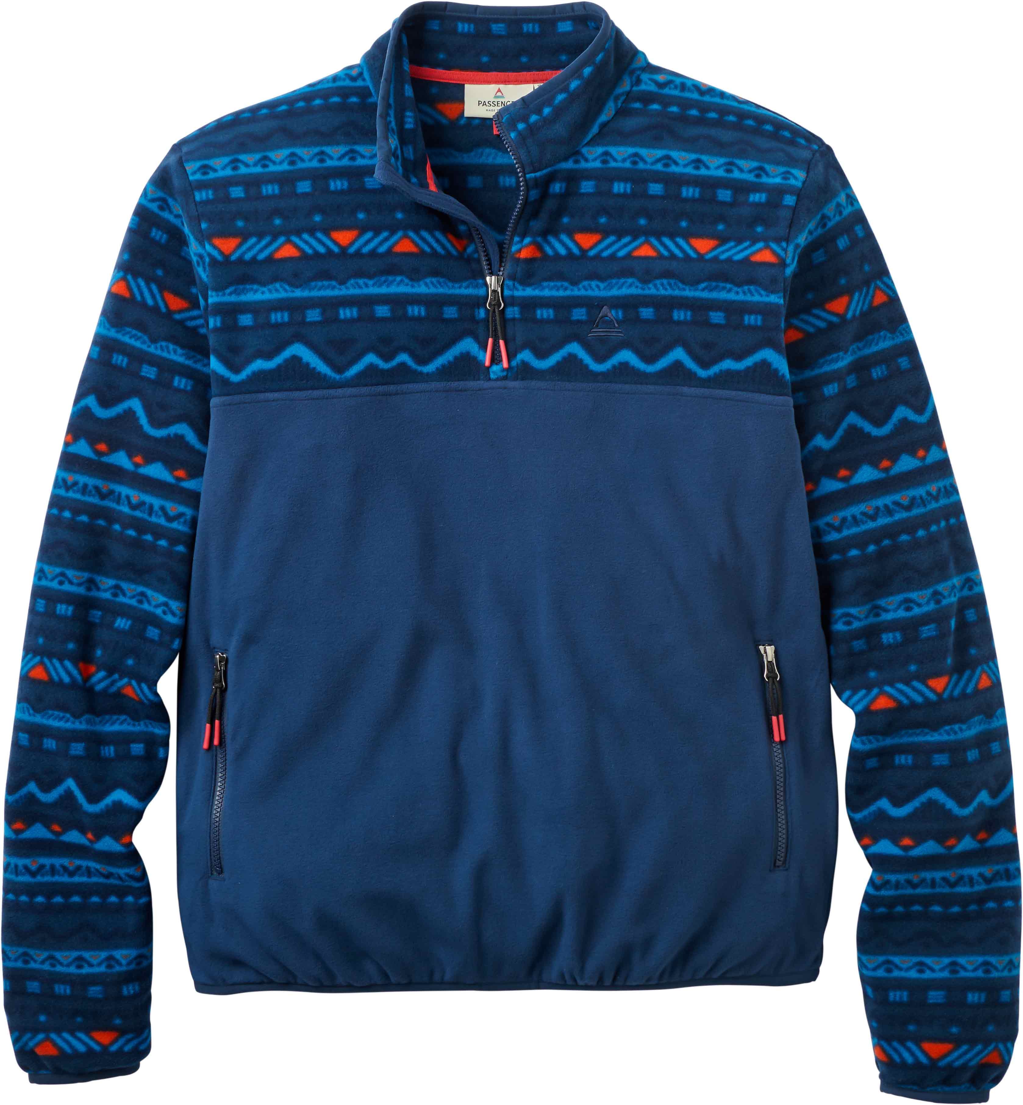 Set Off Polartec® 1/4 Zip Fleece Mountain Geo Rich Navy + Passenger