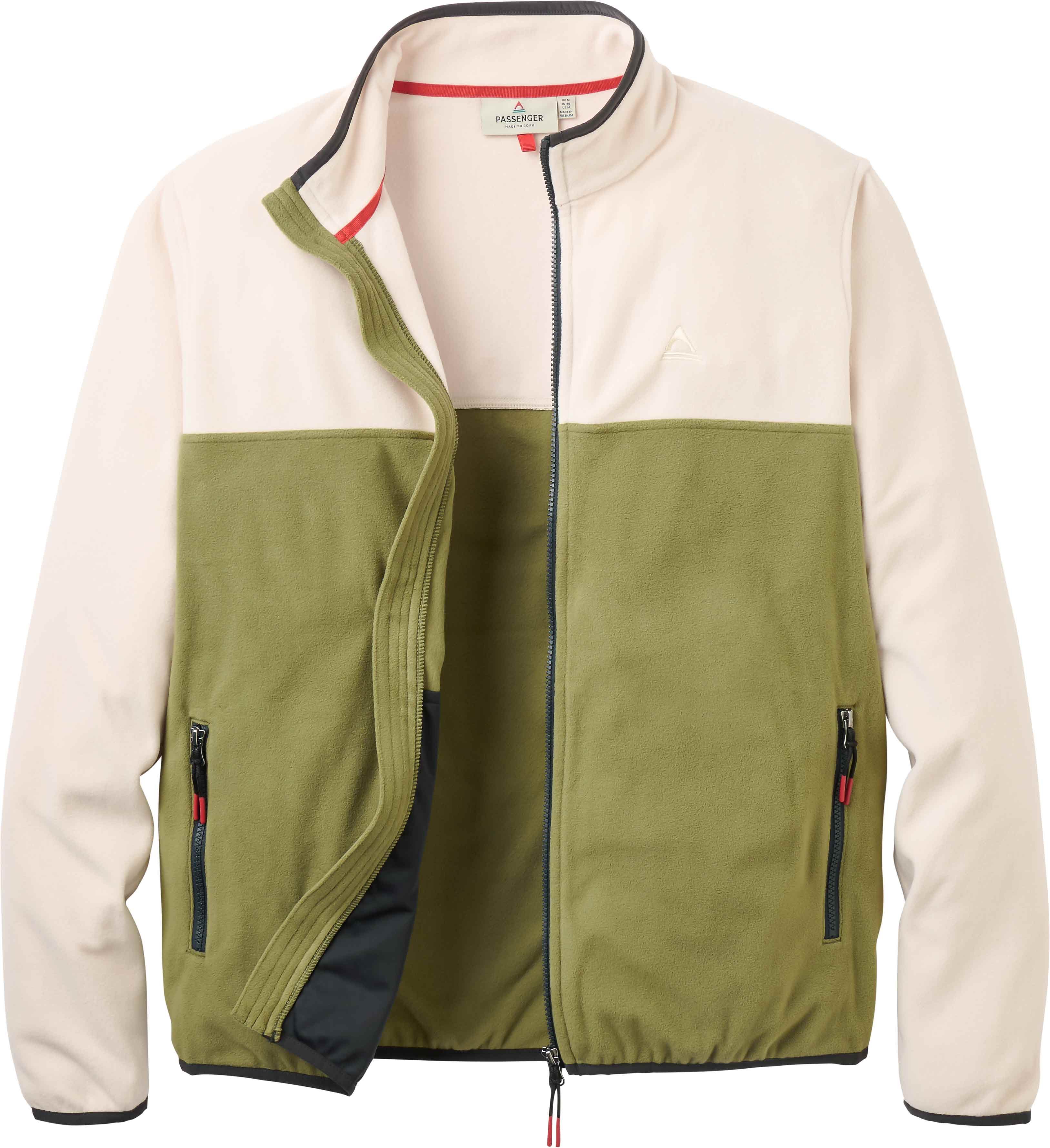 Set Off Full Zip Polar Fleece Oatmeal Khaki + Passenger