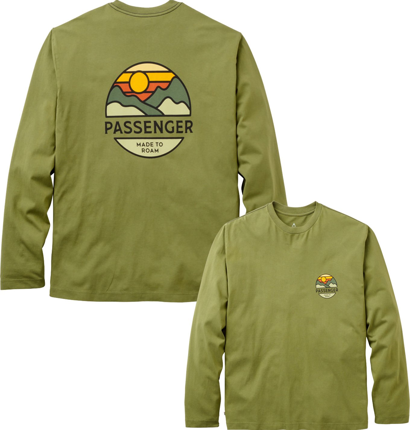 Laidback Relaxed Fit LS Tshirt Khaki + Passenger