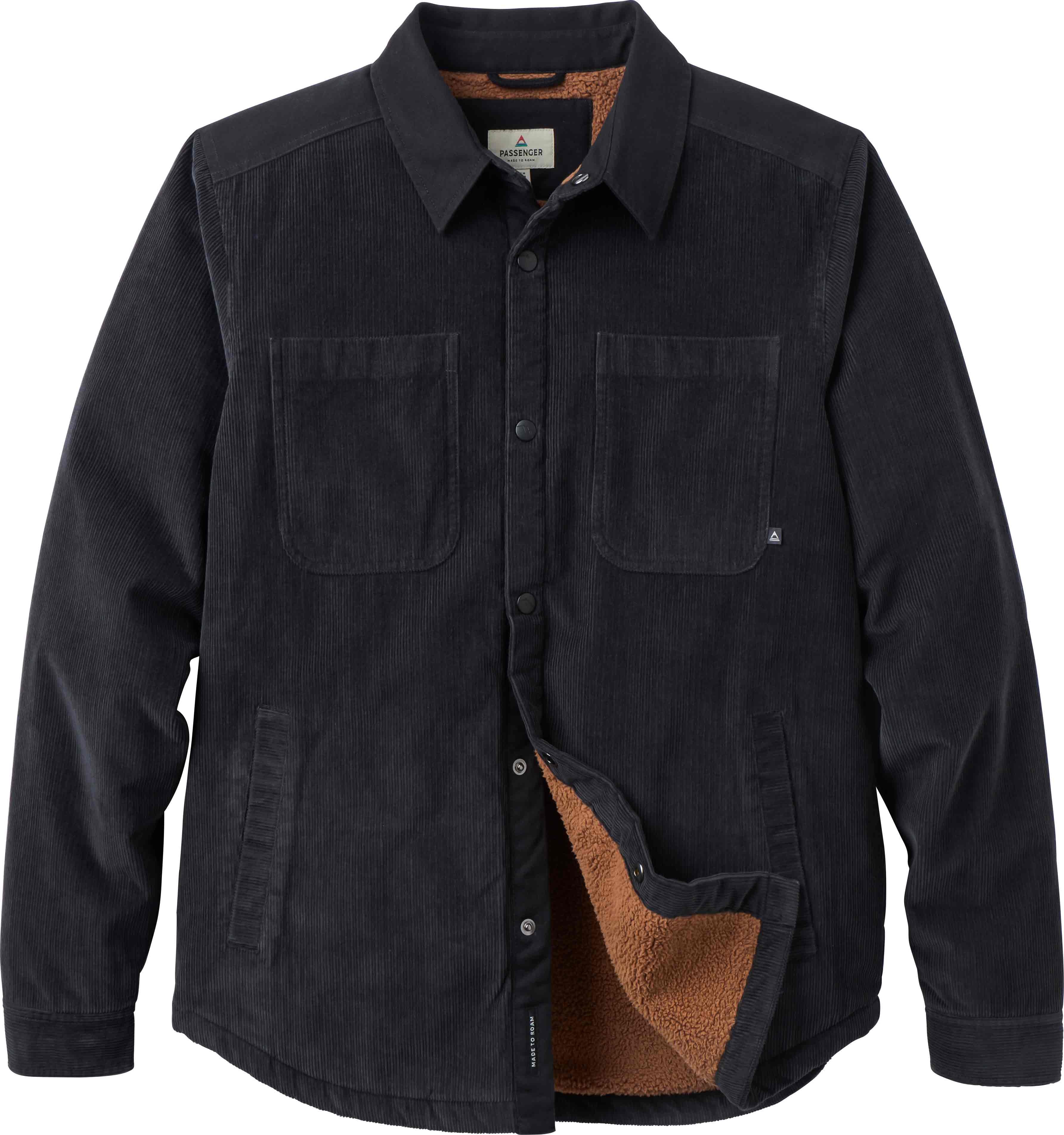 Kodiak Sherpa Lined Cord Overshirt Faded Black + Passenger