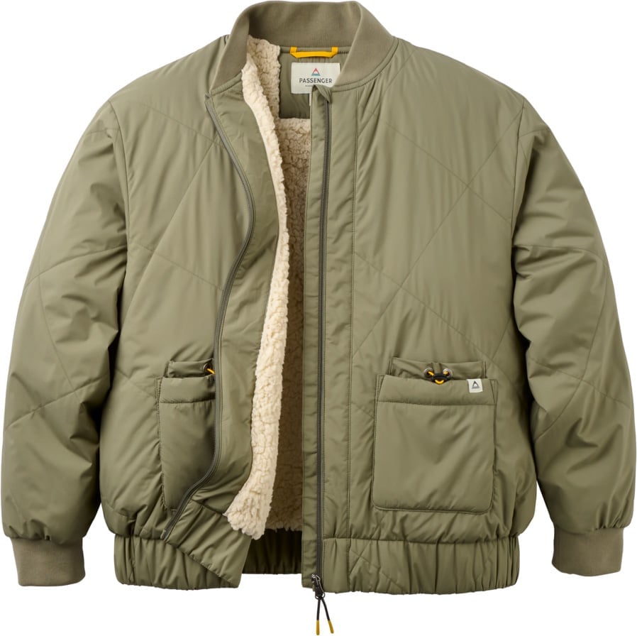 Lucia Sherpa Lined Bomber Jacket W 2.0 Dusty Olive + Passenger