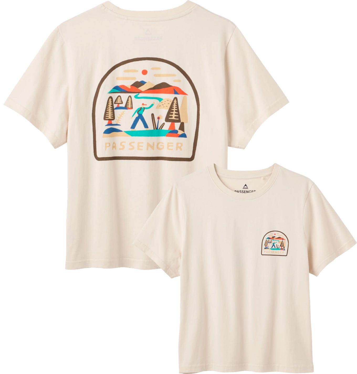 Lost Patch Organic Cotton Tshirt W White Sand + Passenger