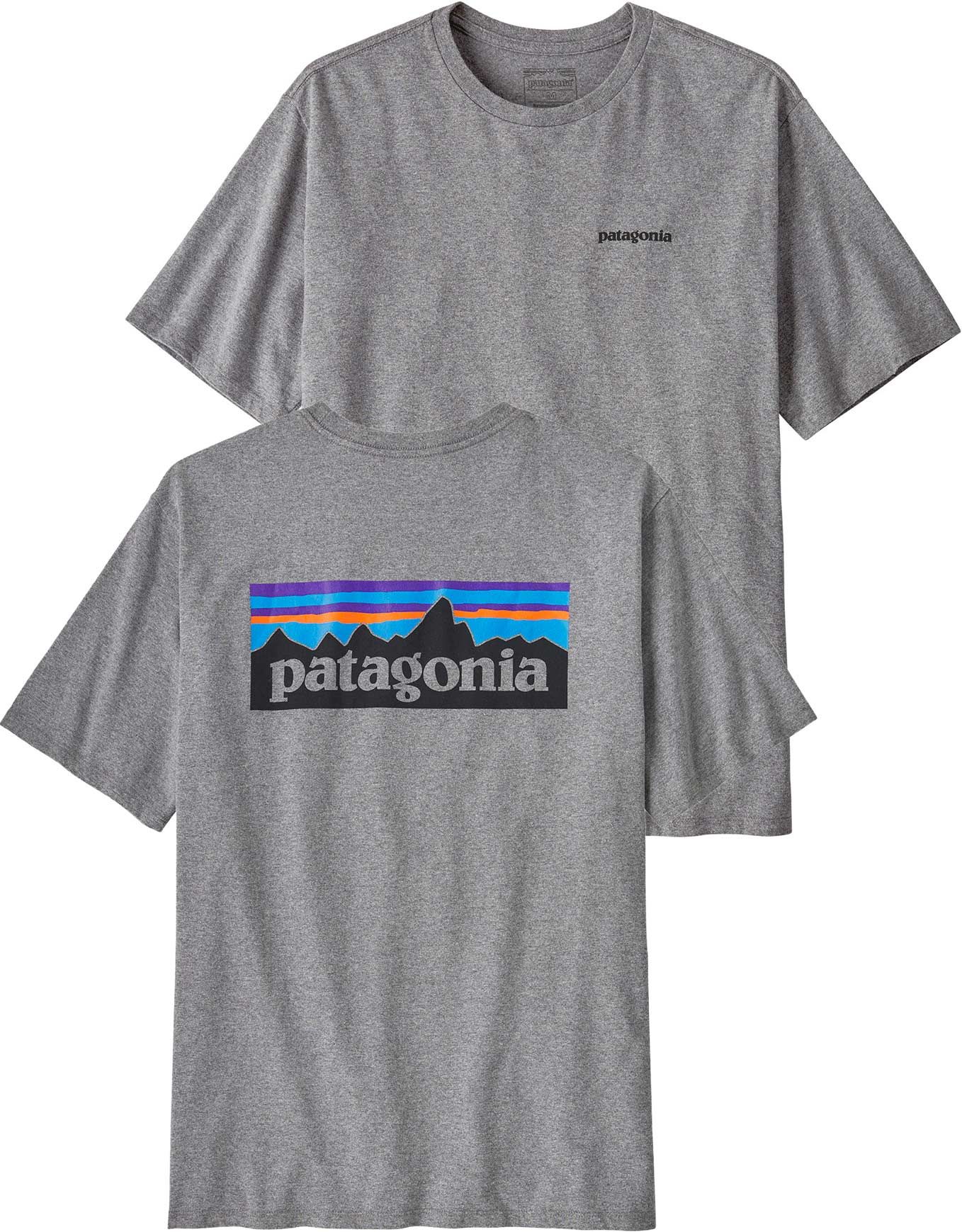 M's P-6 Logo Responsibili-Tee Gravel Heather + Patagonia