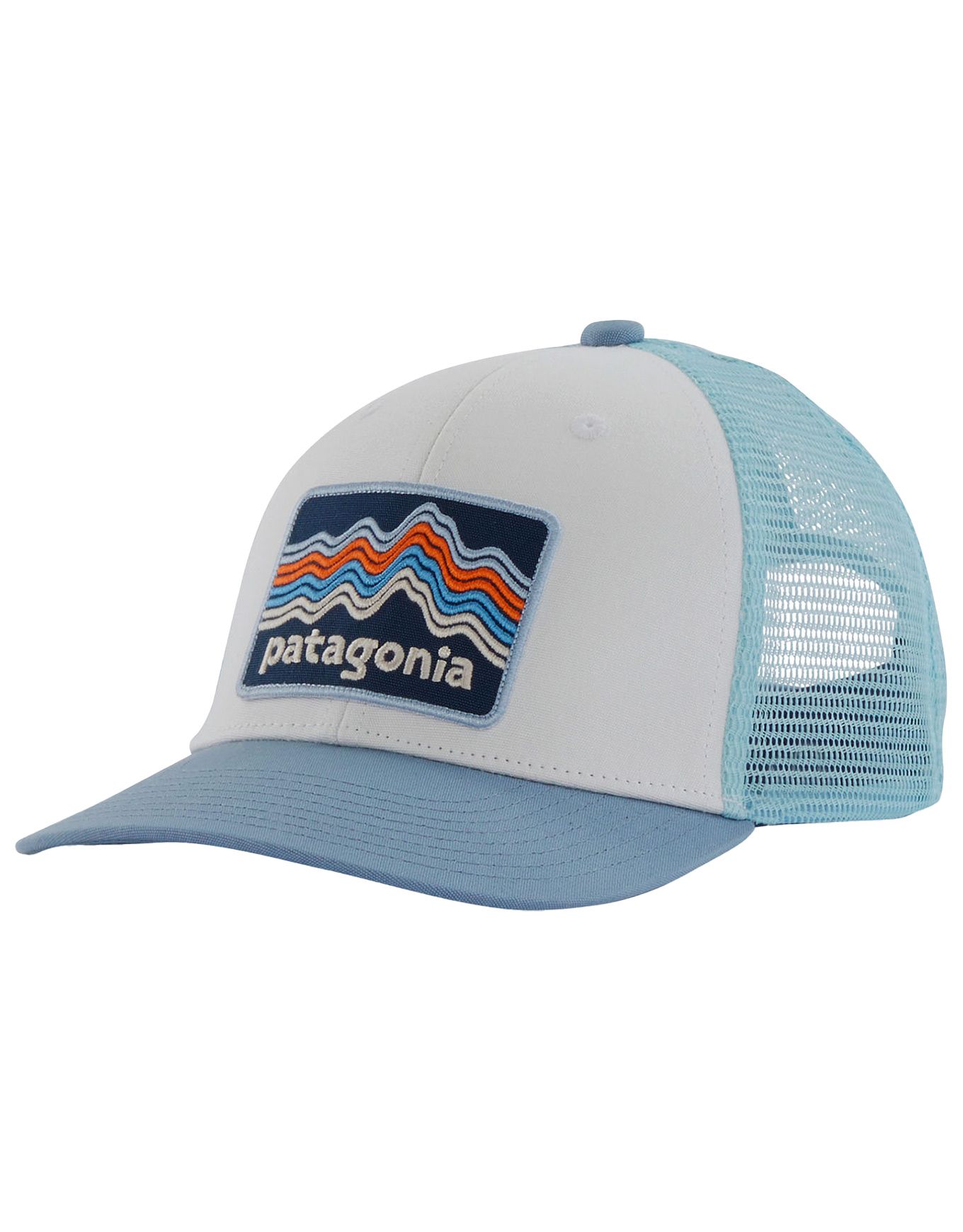 K's Trucker Hat Ridge Rise Stripe Light Plume Grey + Patagonia