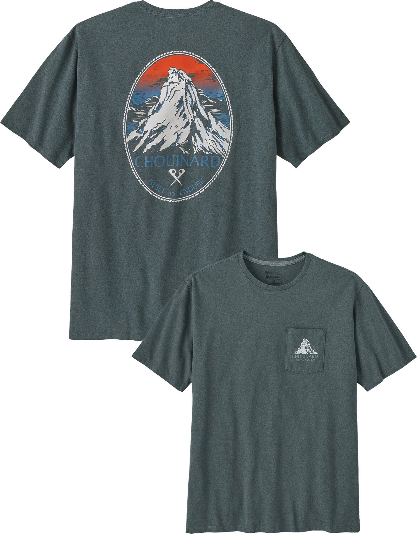 M's Chouinard Crest Pocket Responsibili-Tee Nouveau Green + Patagonia