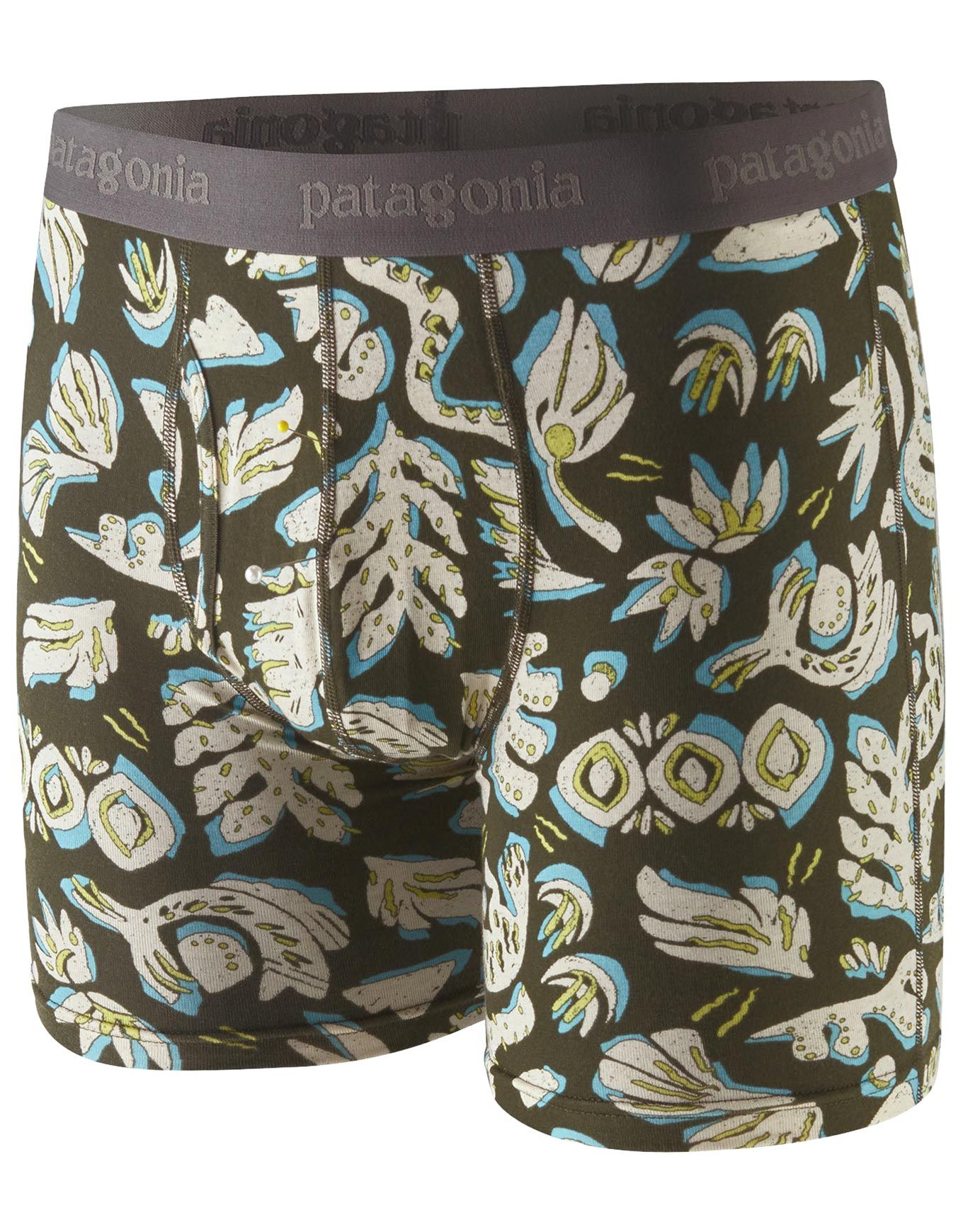 M's Essential Boxer Briefs - 6 in. Across Oceans: Pine Needle Green + Patagonia