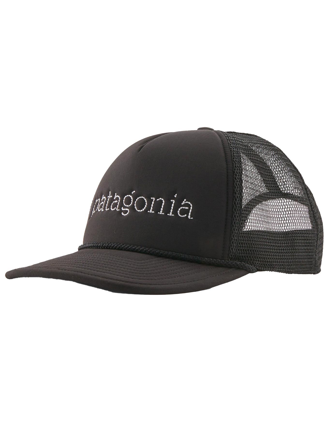 Broadcaster Hat Strata Text: Black + Patagonia