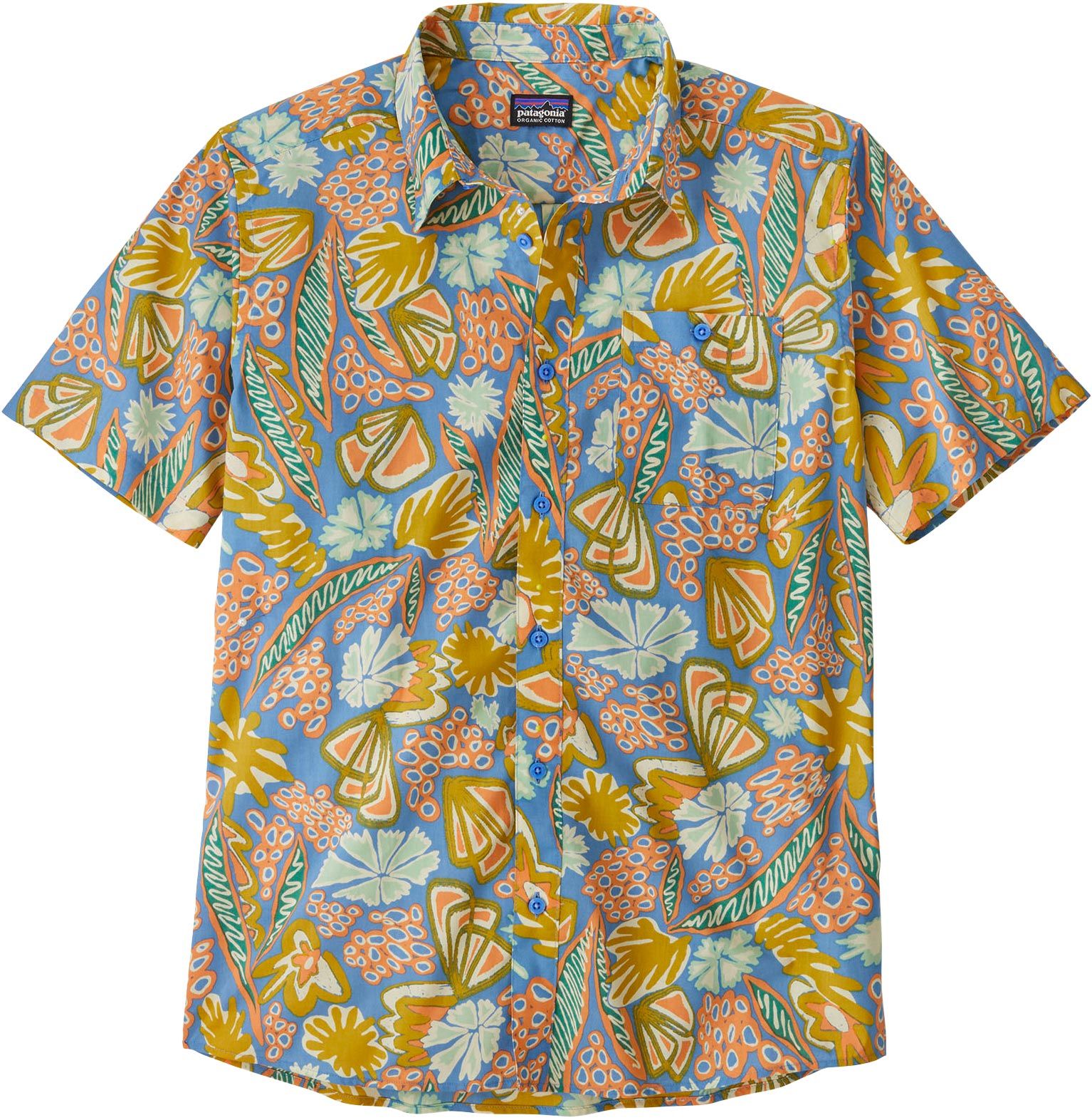M's Go To Shirt Flourish: Abundant Blue + Patagonia