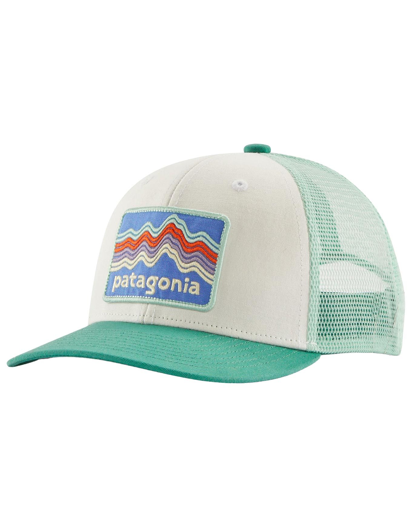 K's Trucker Hat Ridge Rise Stripe: Heartleaf Green + Patagonia