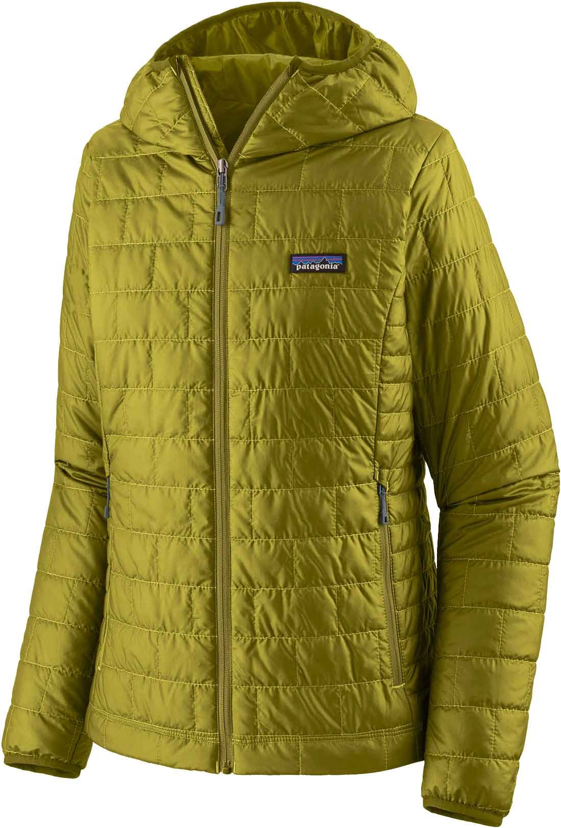 W's Nano Puff Hoody Graze Green + Patagonia