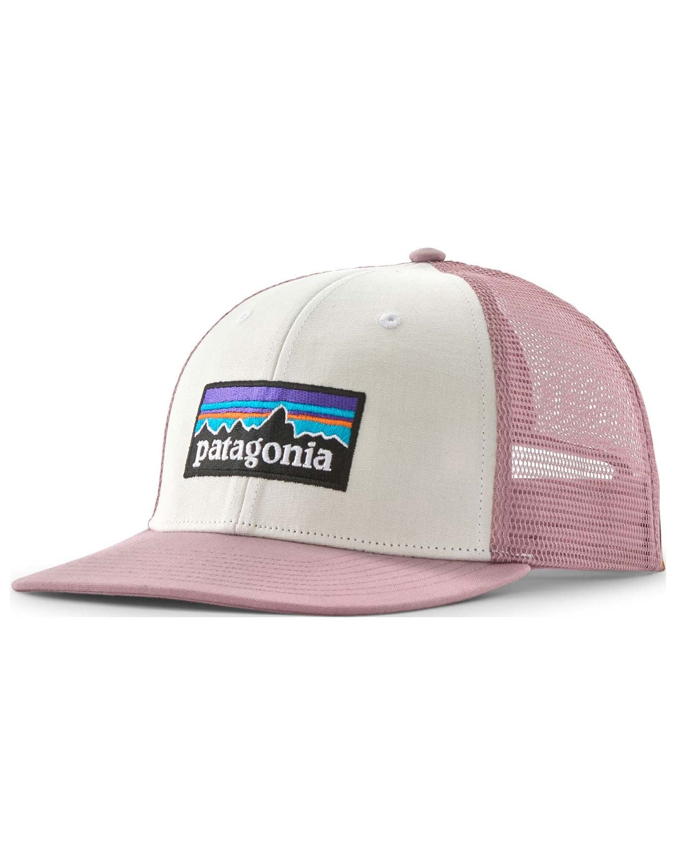 P-6 Logo Trucker Hat White w/Quiet Violet + Patagonia