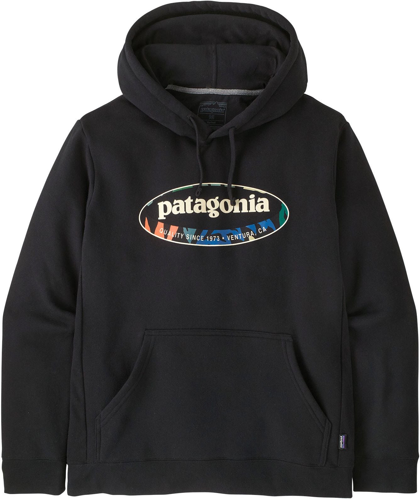 M's '95 Oval Logo Uprisal Hoody Black Kaleido + Patagonia