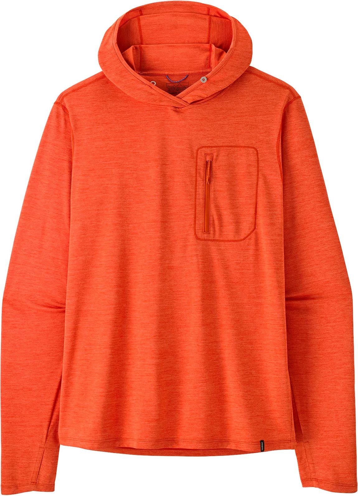 M's Cap Cool Sun Hoody Coal Orange Light Coal Orange X-Dye + Patagonia