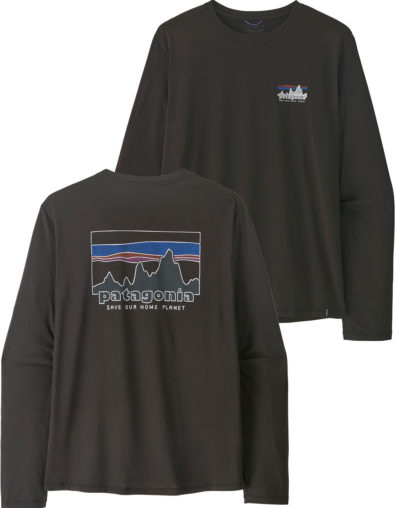 M's L/S Cap Cool Daily Shirt '73 Skyline Black + Patagonia