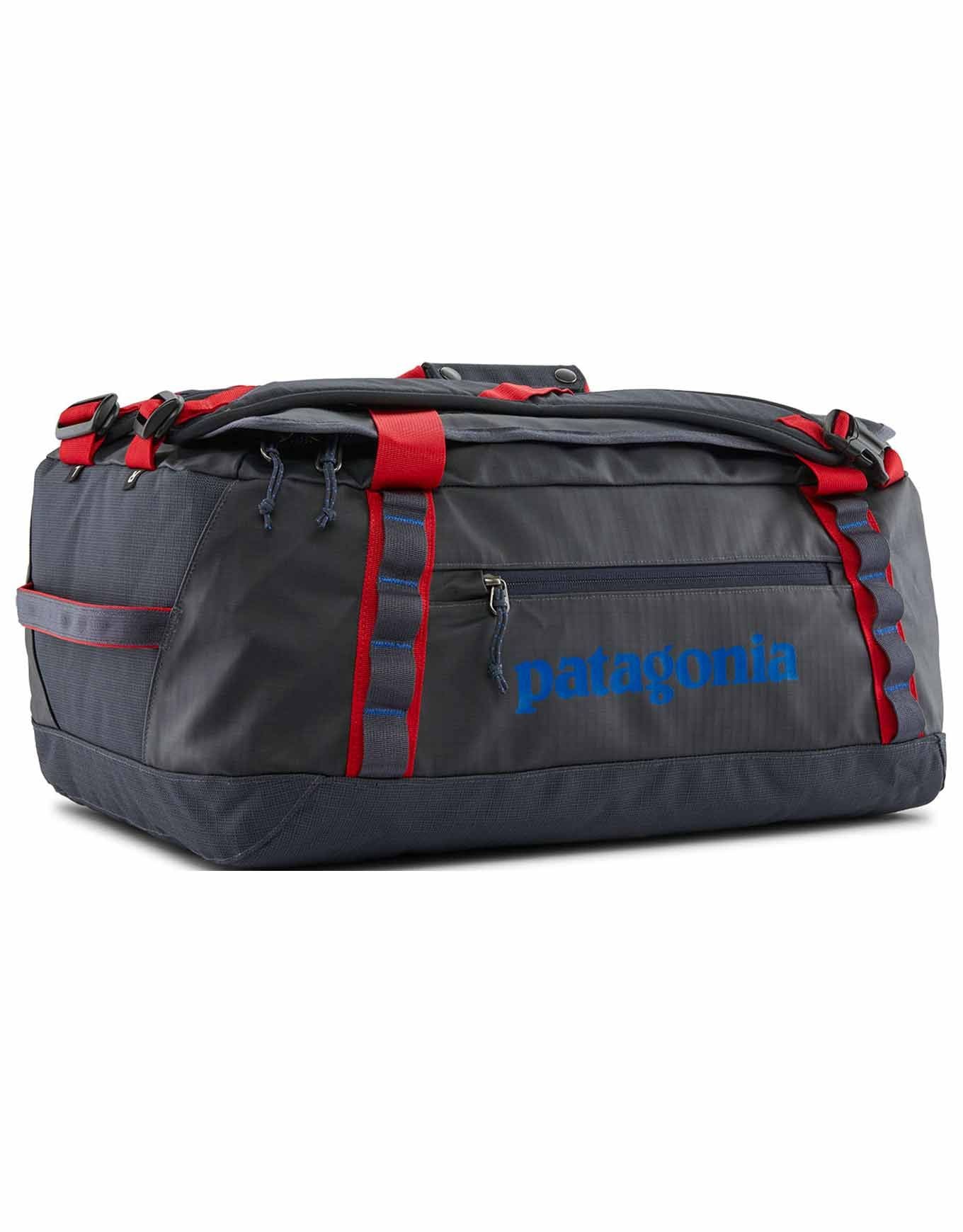 Black Hole Duffel 40L Smolder Blue w/Amanita Red + Patagonia