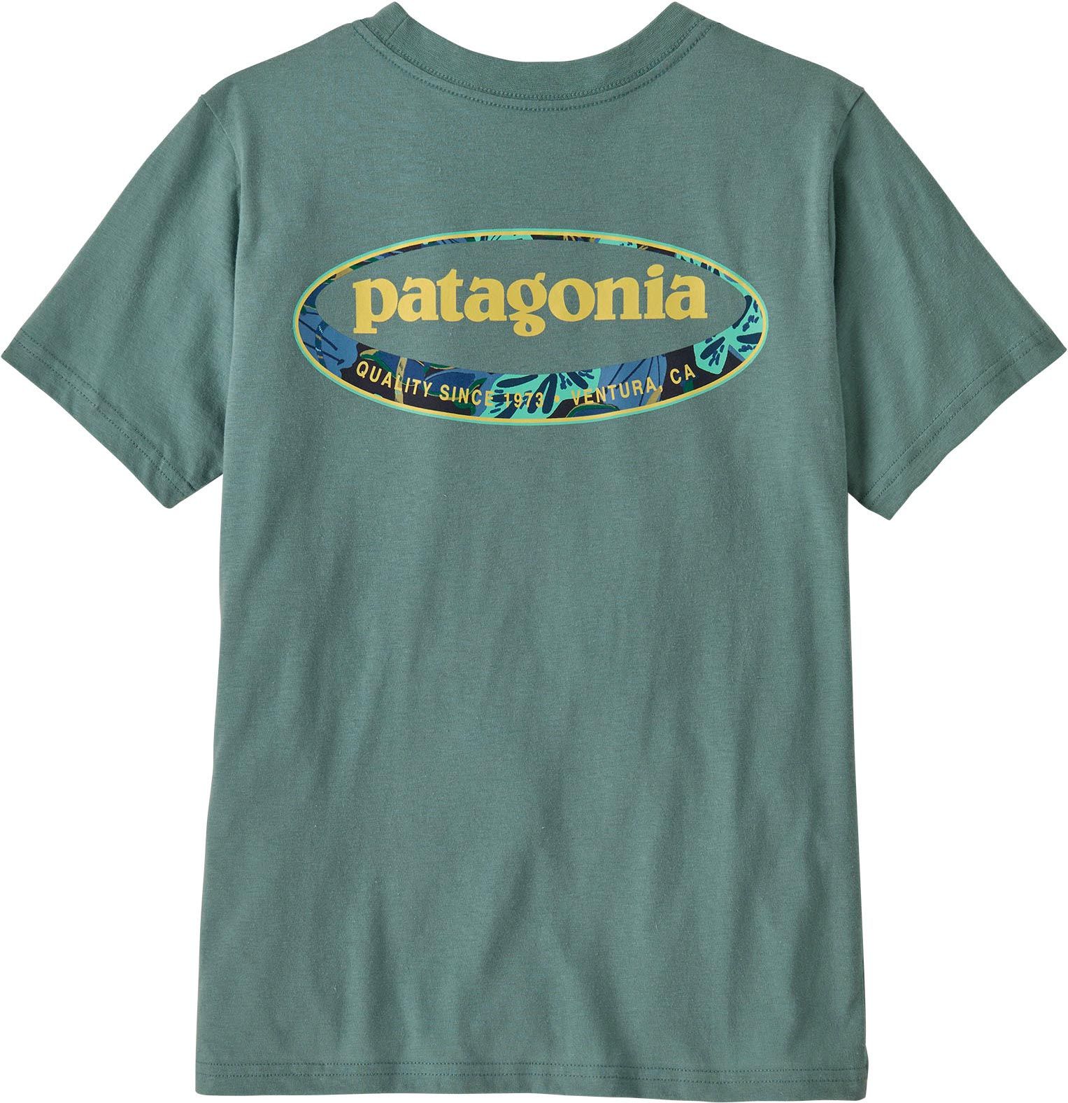 K's Graphic T-Shirt '95 Oval Logo Tropiclimb Blue Sage + Patagonia