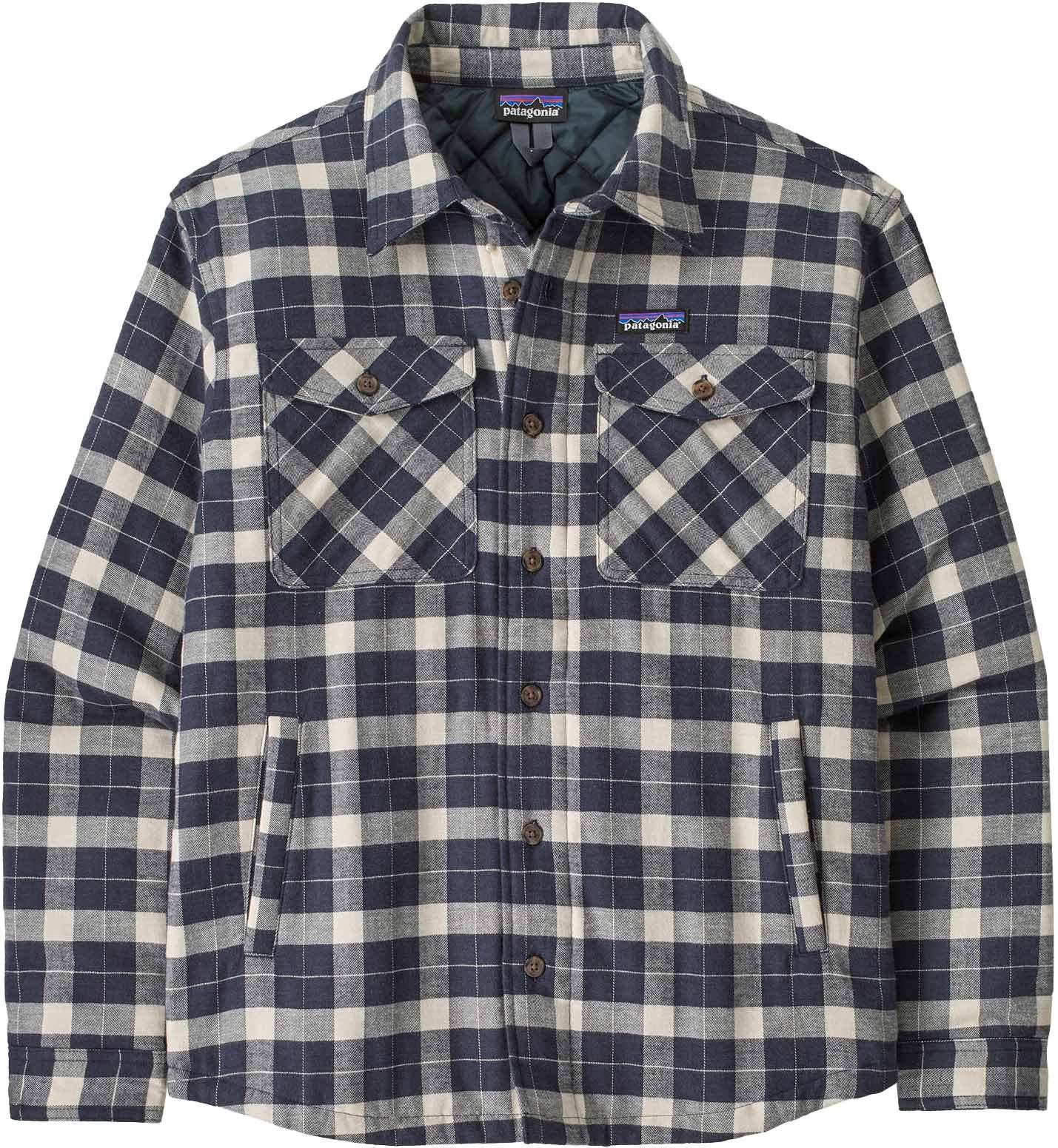 M's LW Insulated Fjord Flannel Shirt Evergreen Fjord Smolder Blue + Patagonia