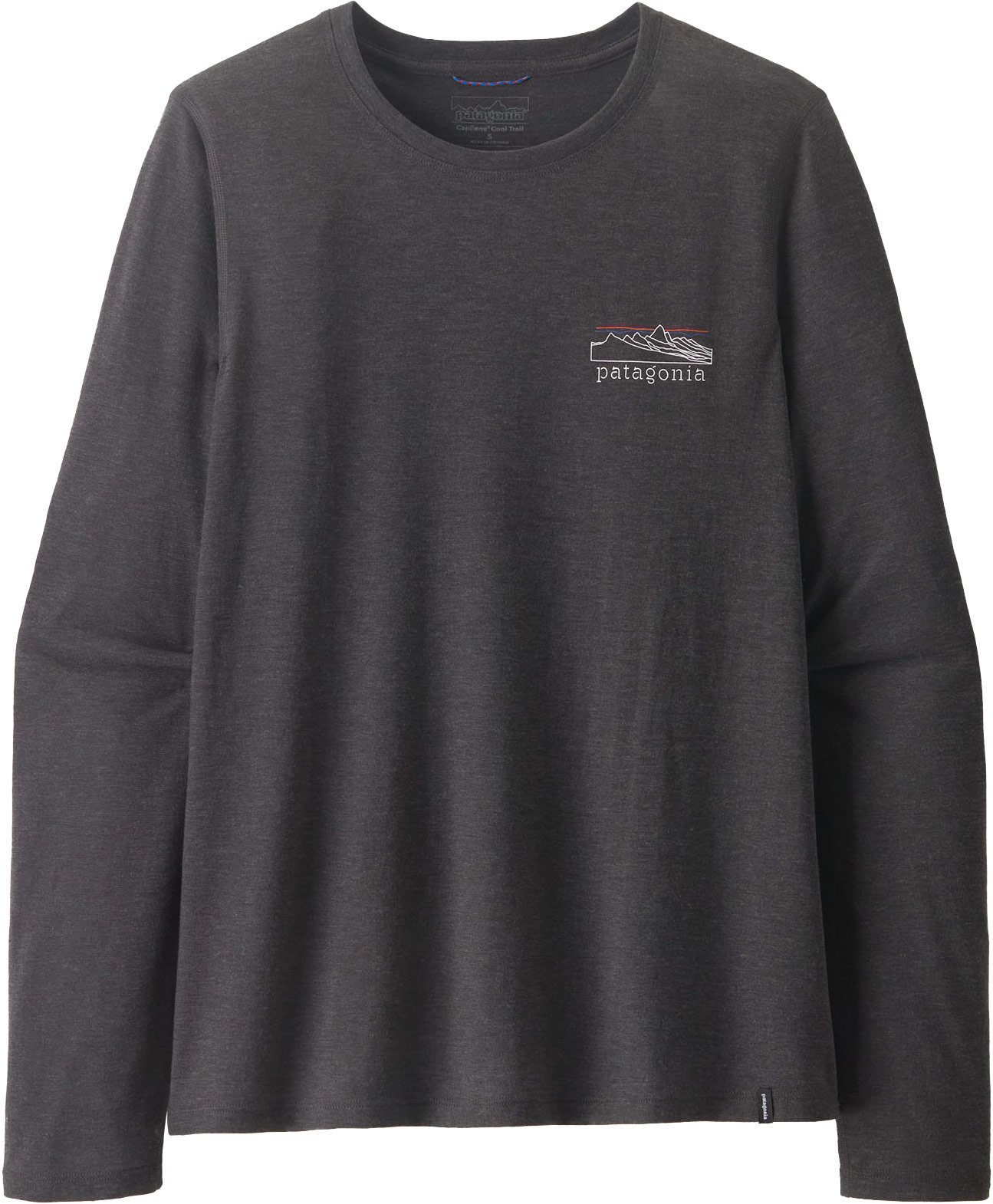 W's L/S Cap Cool Trail Shirt - Stratapeaks Ink Black + Patagonia