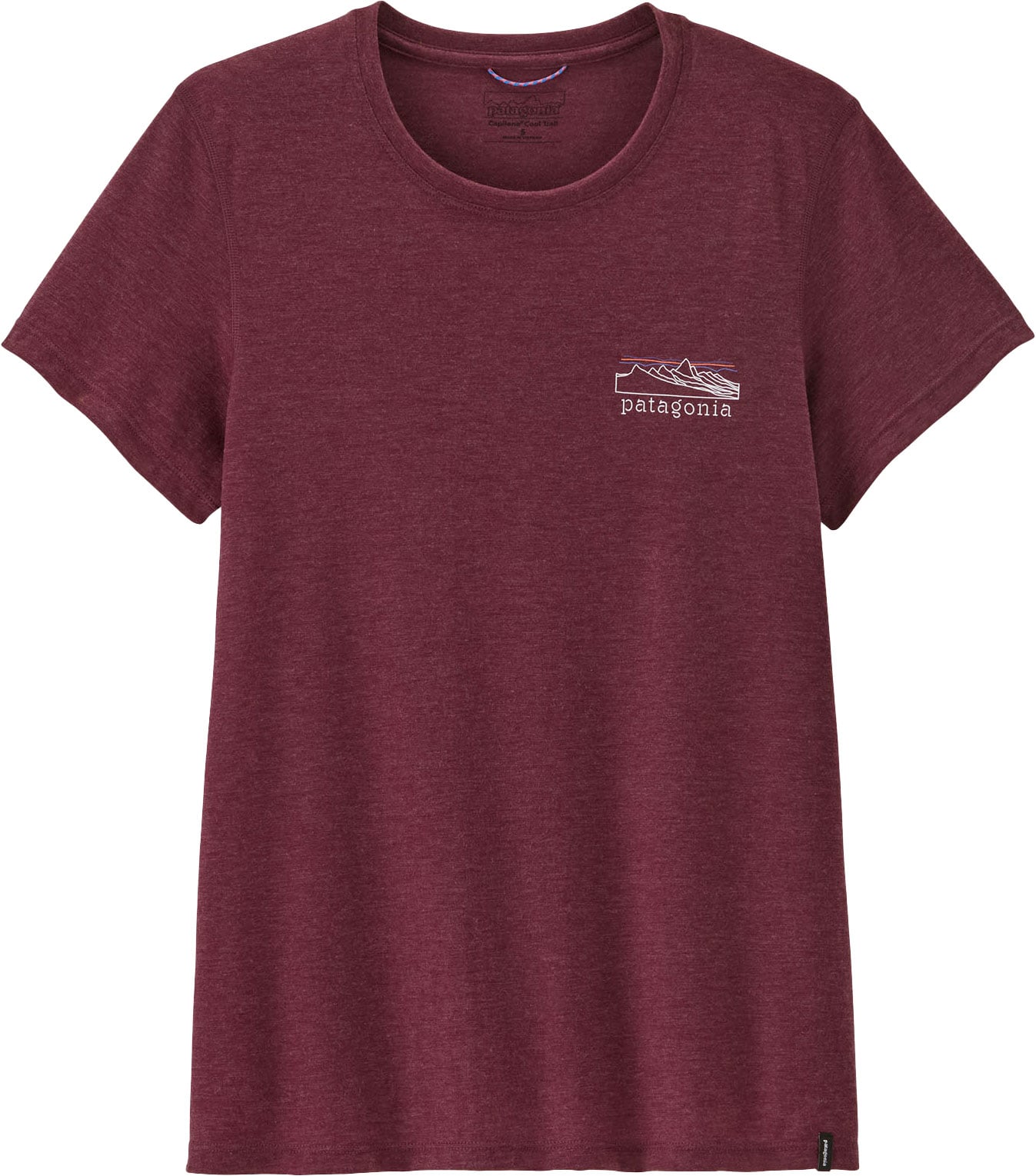 W's Cap Cool Trail Shirt - Stratapeaks Berry Fig + Patagonia