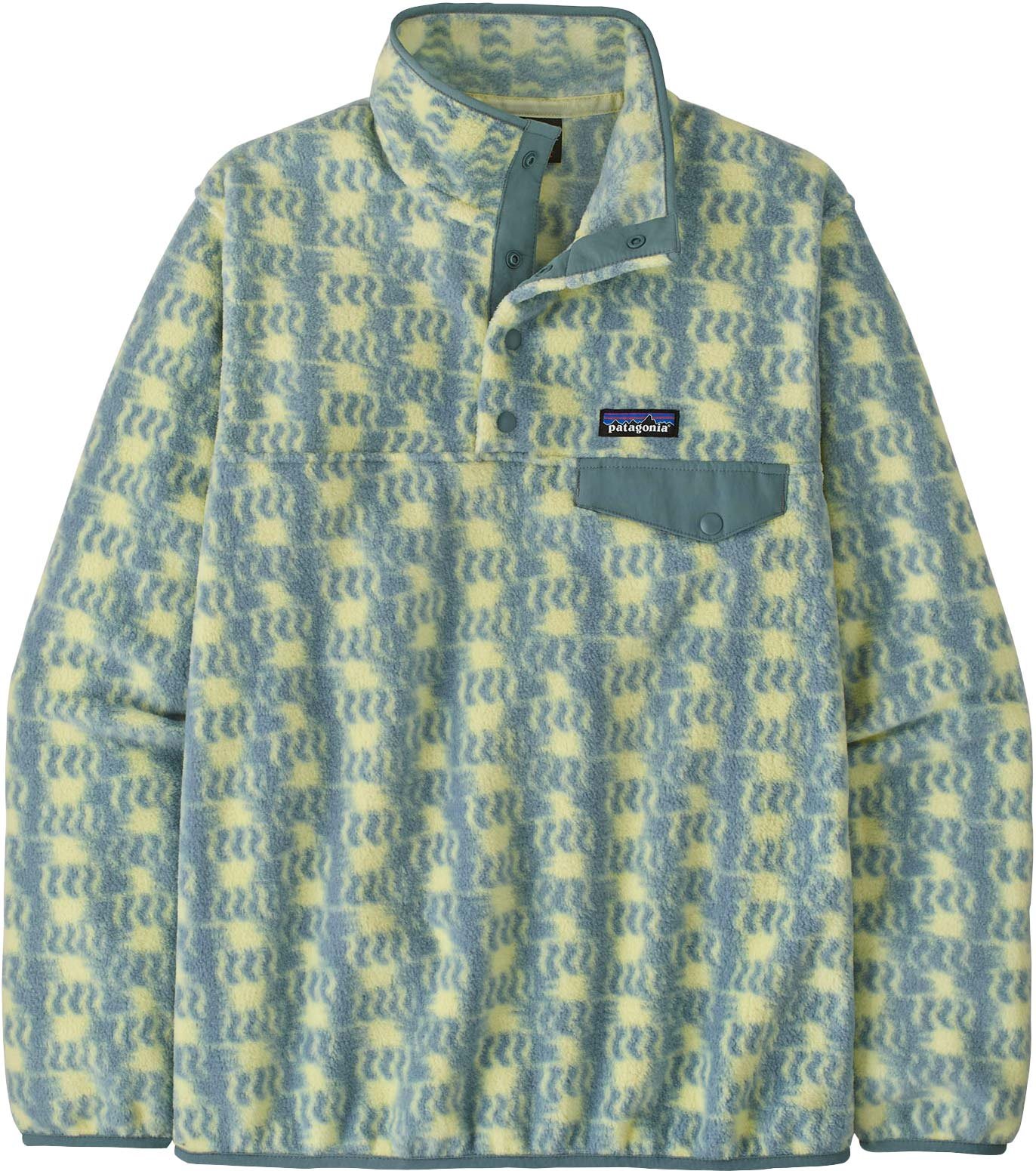 W's LW Synch Snap-T P/O Sun Quilt Blue Sage + Patagonia