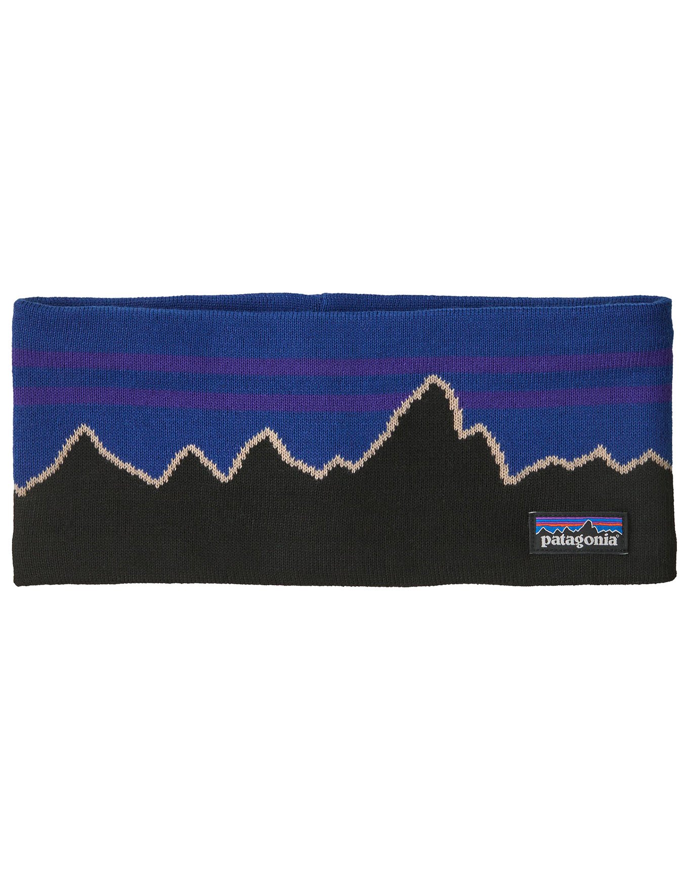 Powder Town Headband Classic Fitz Roy P6 Blue + Patagonia
