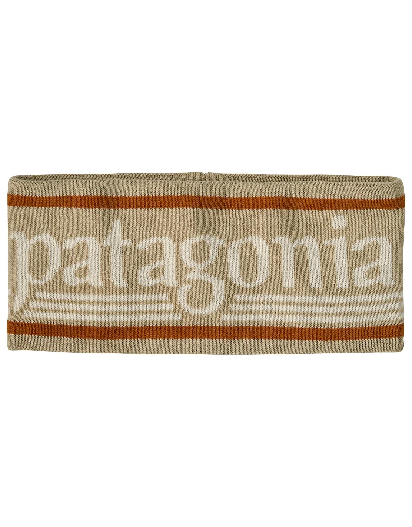 Powder Town Headband Hut Tripper Logo Weathered Stone + Patagonia