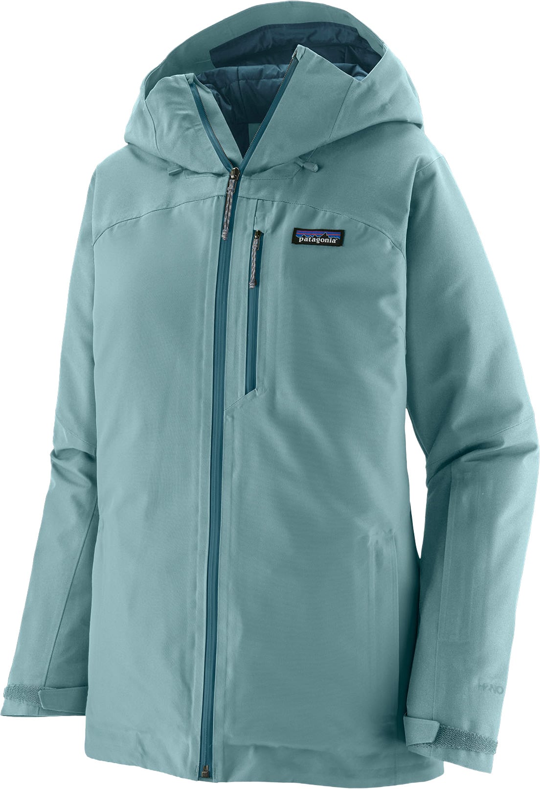 W's Insulated Powder Town Jkt Blue Sage + Patagonia