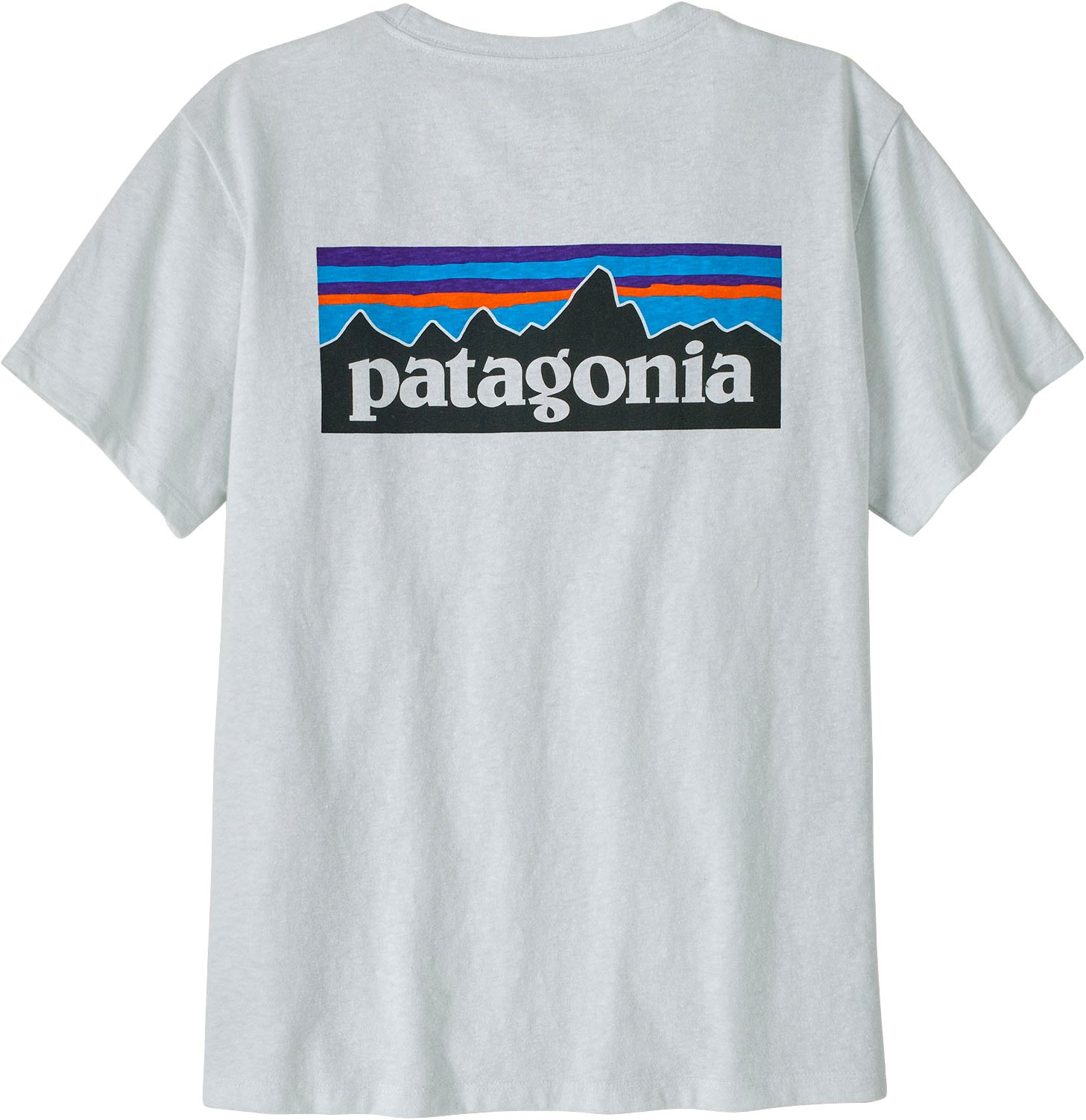 W's P-6 Logo Responsibili-Tee Fiber White + Patagonia