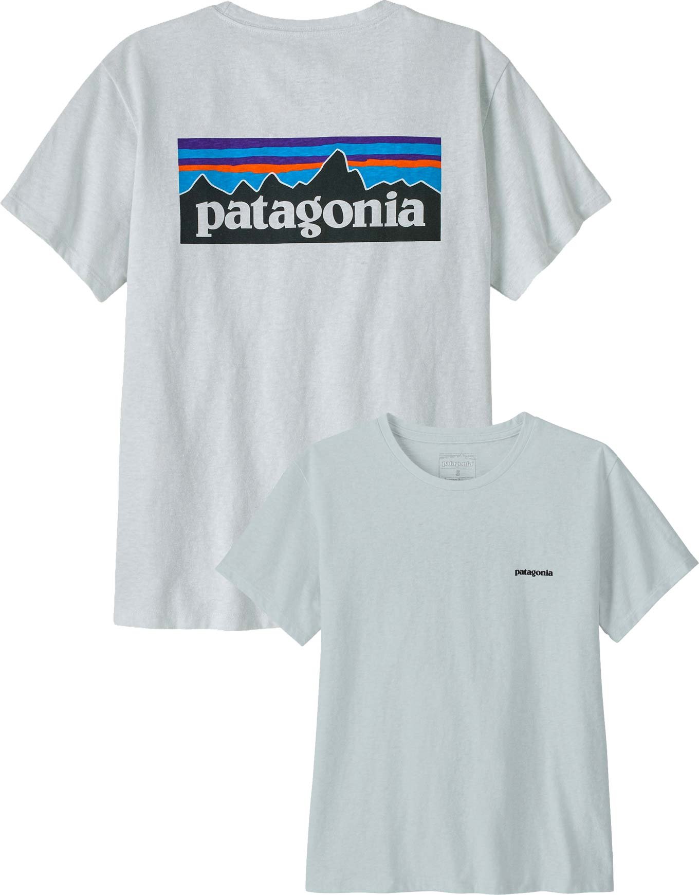 W's P-6 Logo Responsibili-Tee Fiber White + Patagonia