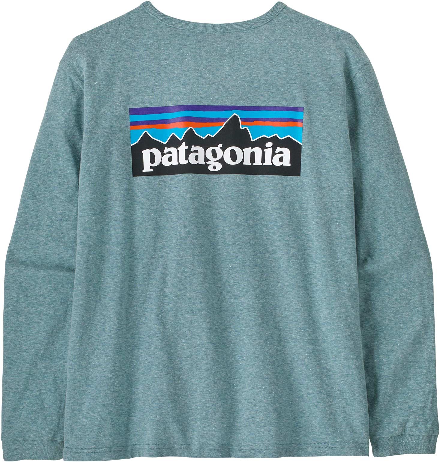 W's L/S P-6 Logo Responsibili-Tee Blue Sage + Patagonia