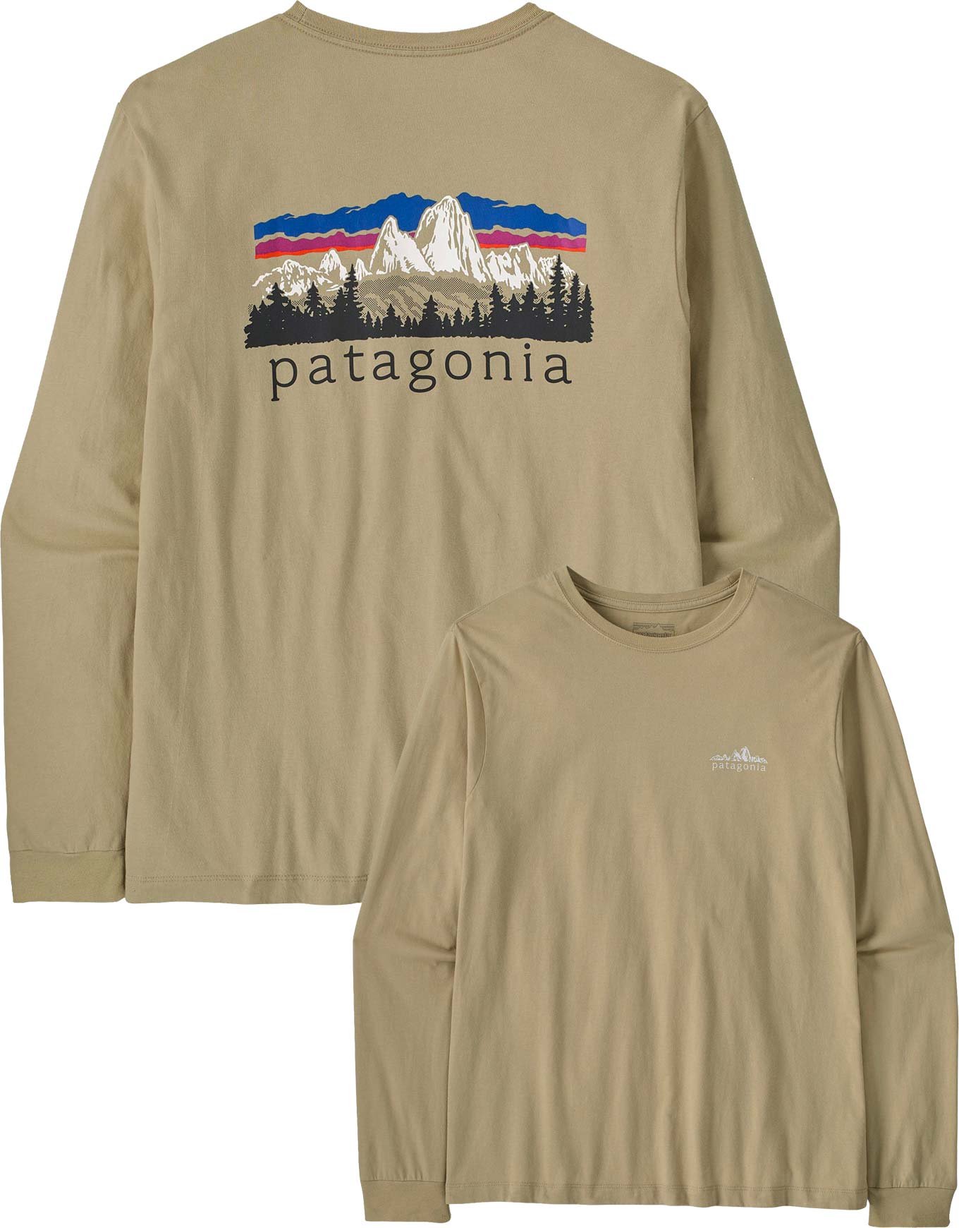 M's L/S Fitz Roy Foothills T-Shirt Weathered Stone + Patagonia