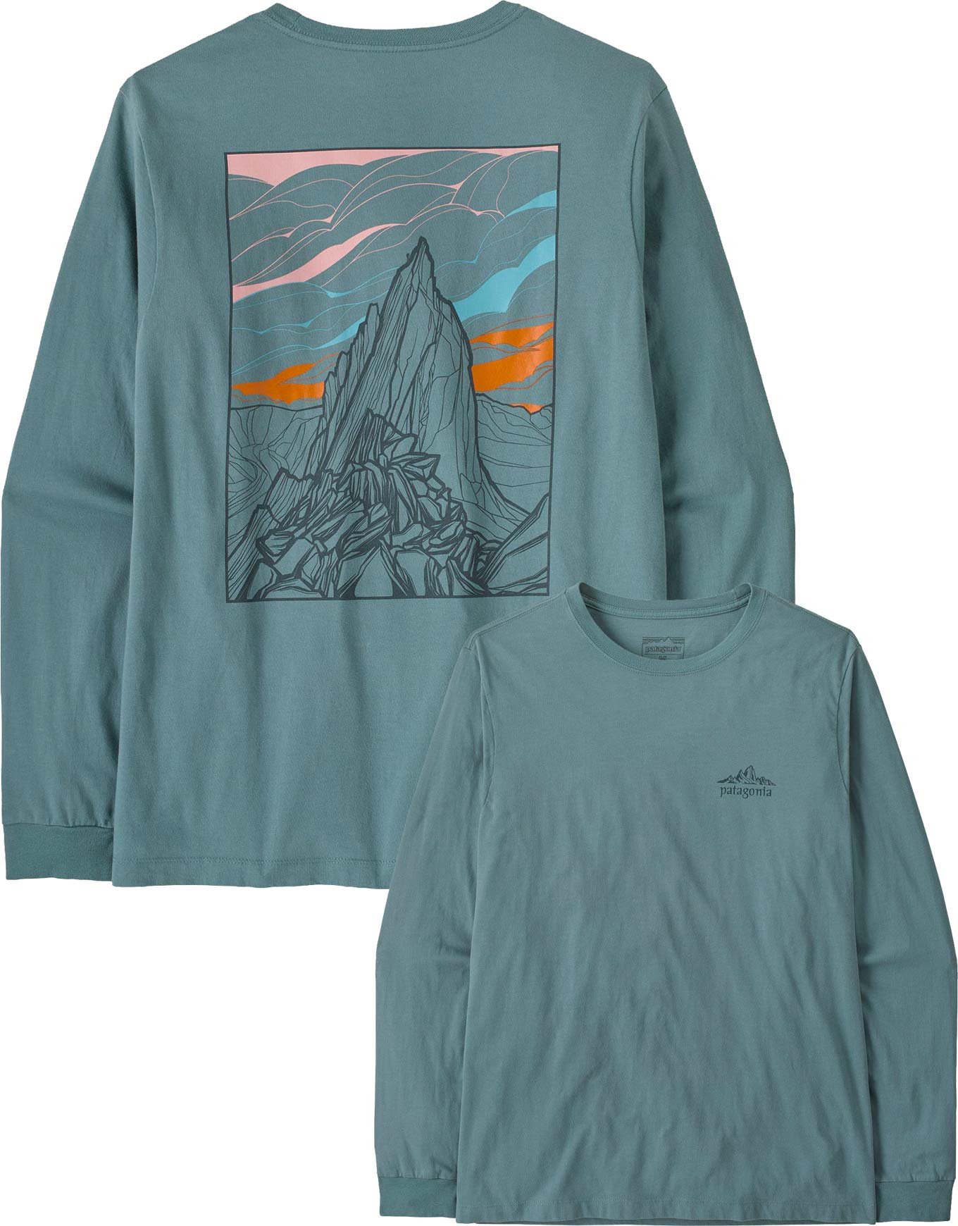 M's L/S Cloud Crag T-Shirt Blue Sage + Patagonia