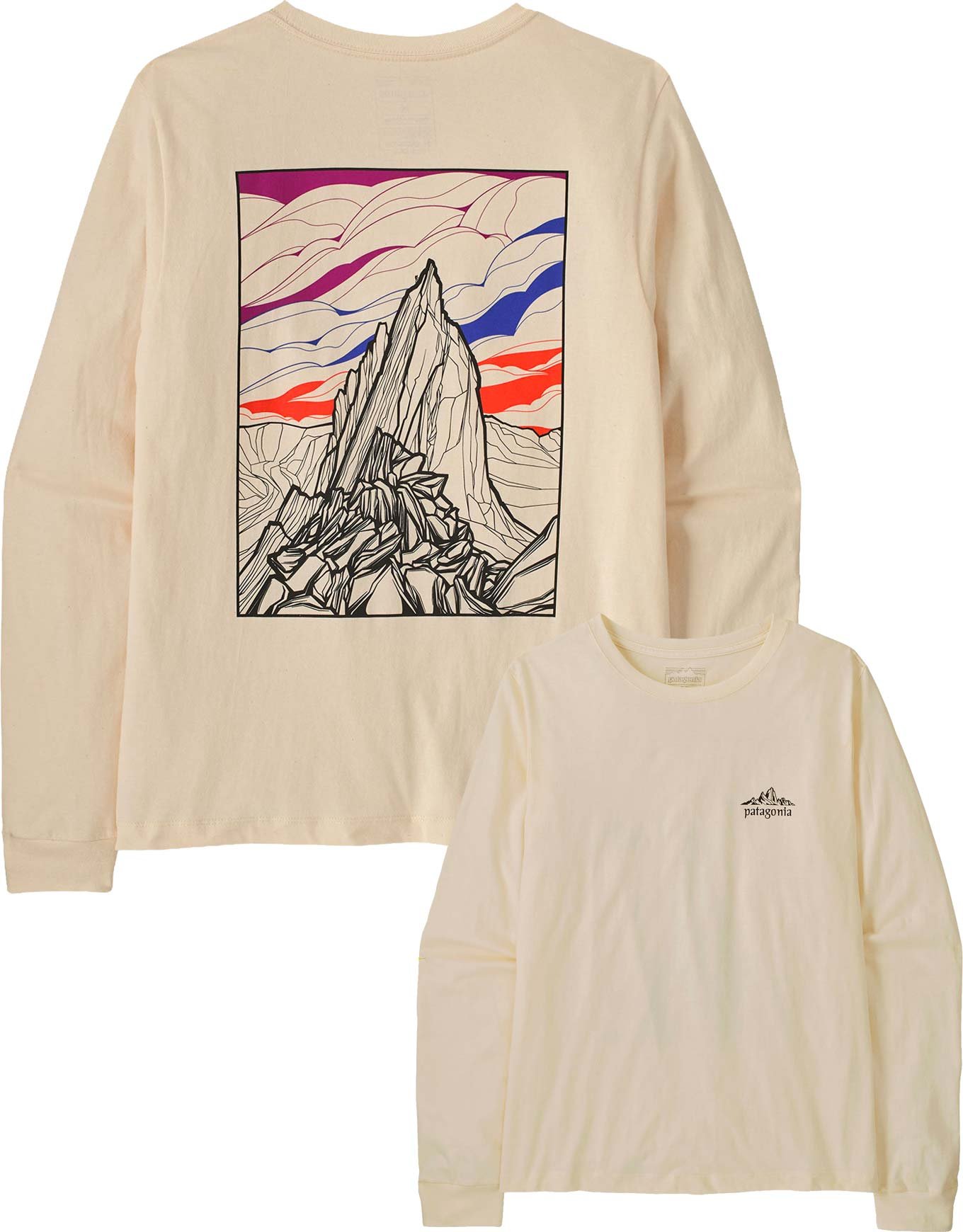 M's L/S Cloud Crag T-Shirt Undyed Natural + Patagonia