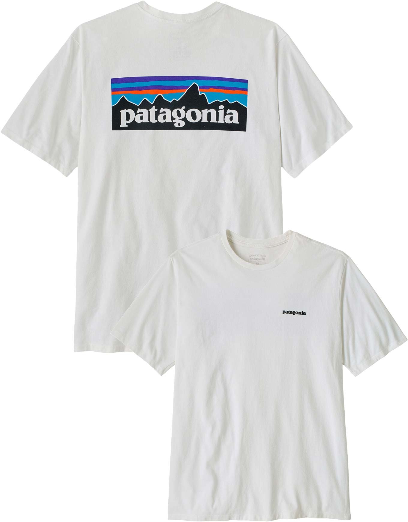 M's P-6 Logo Responsibili-Tee Fiber White + Patagonia